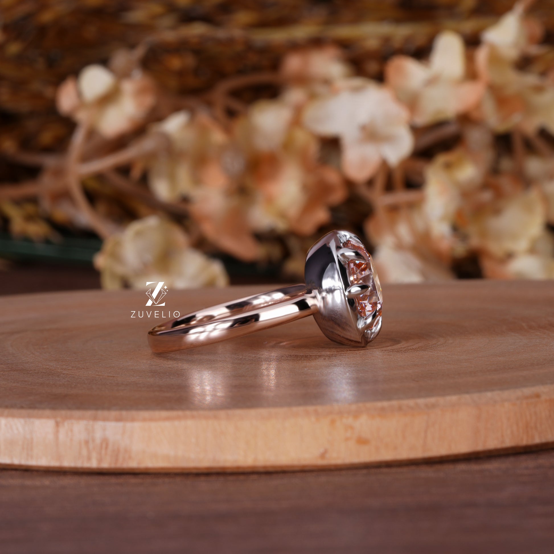 Modern Rose Gold Engagement Ring