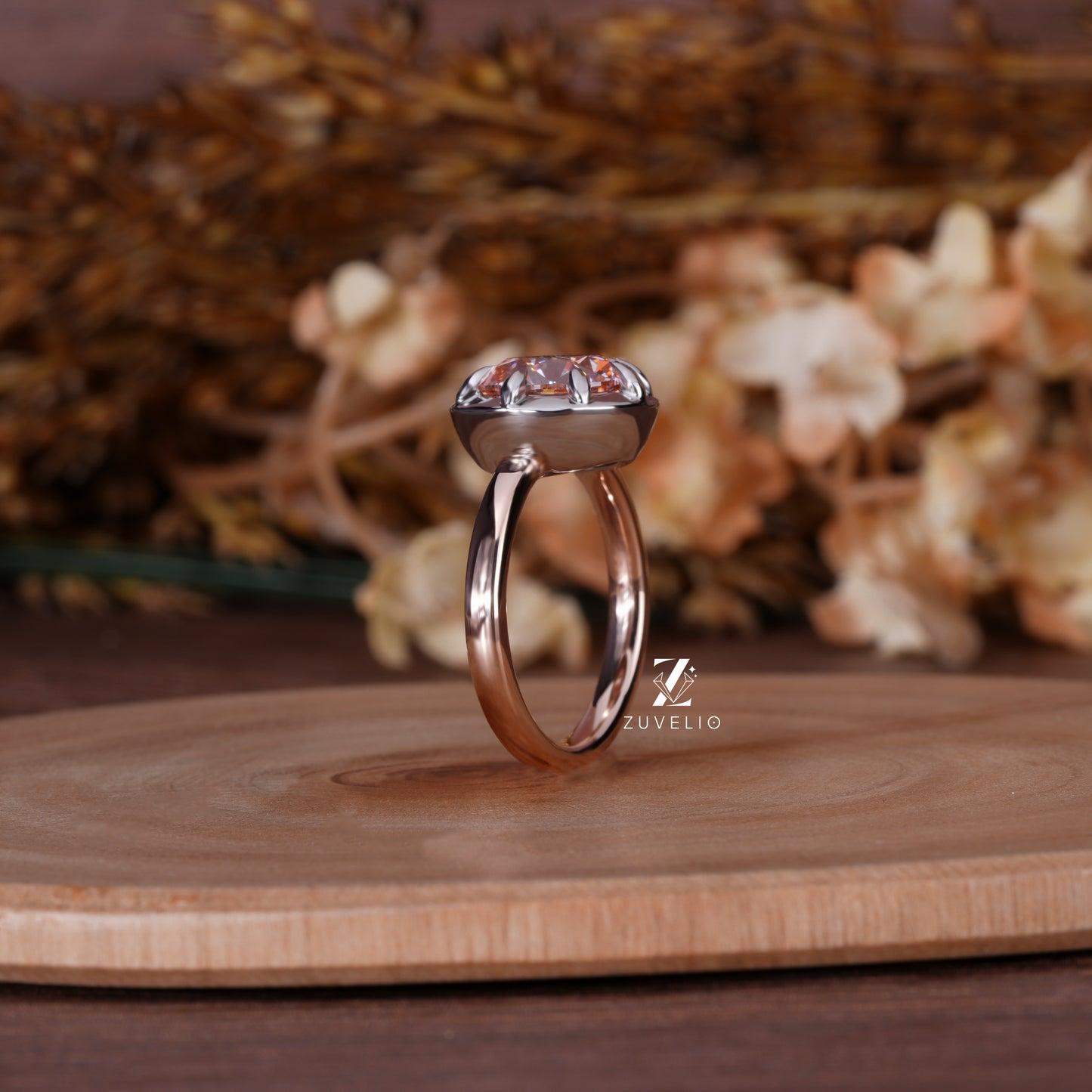Rose Gold Lab Diamond Engagement Ring