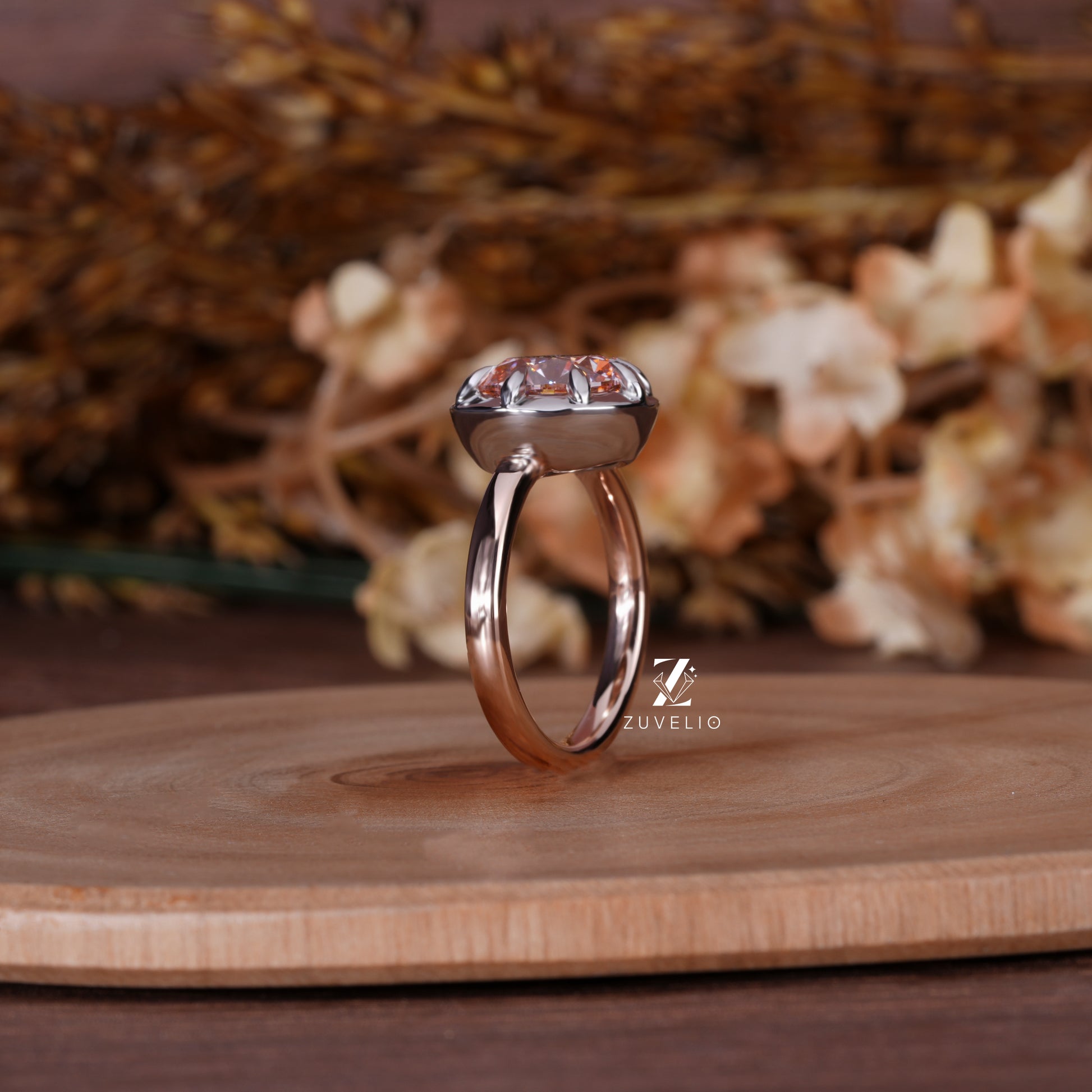 Rose Gold Lab Diamond Engagement Ring