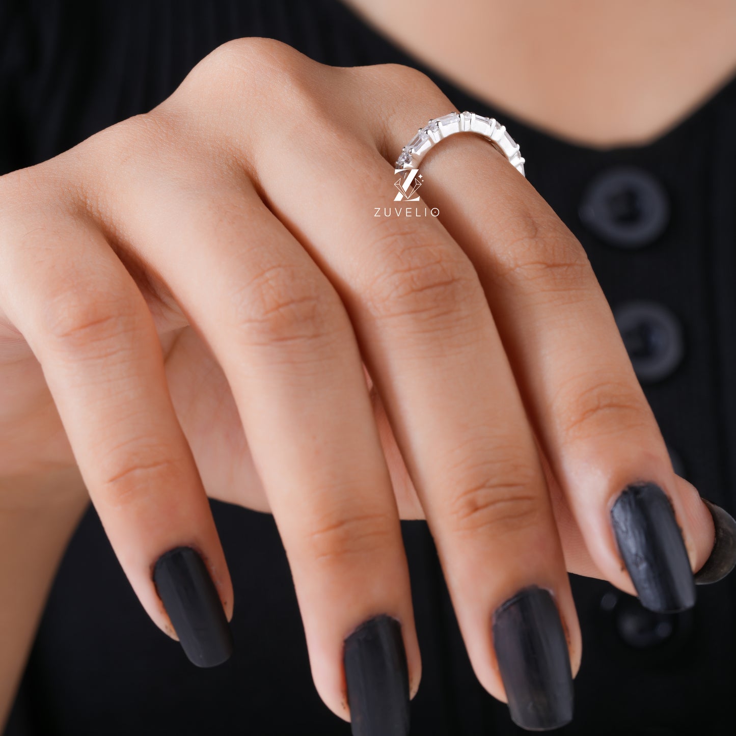 Baguette Round Eternity Band