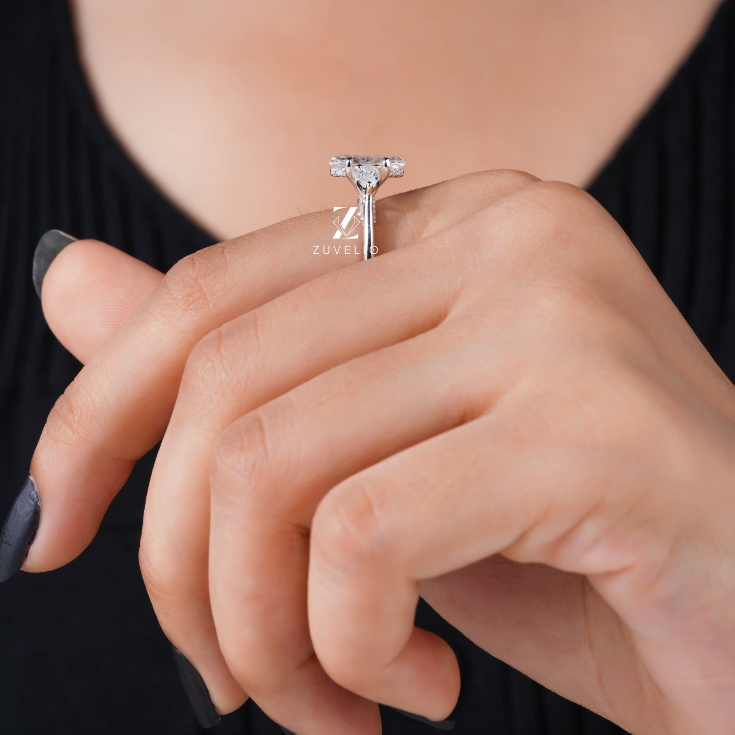 Marquise Moissanite Ring - Zuvelio.com
