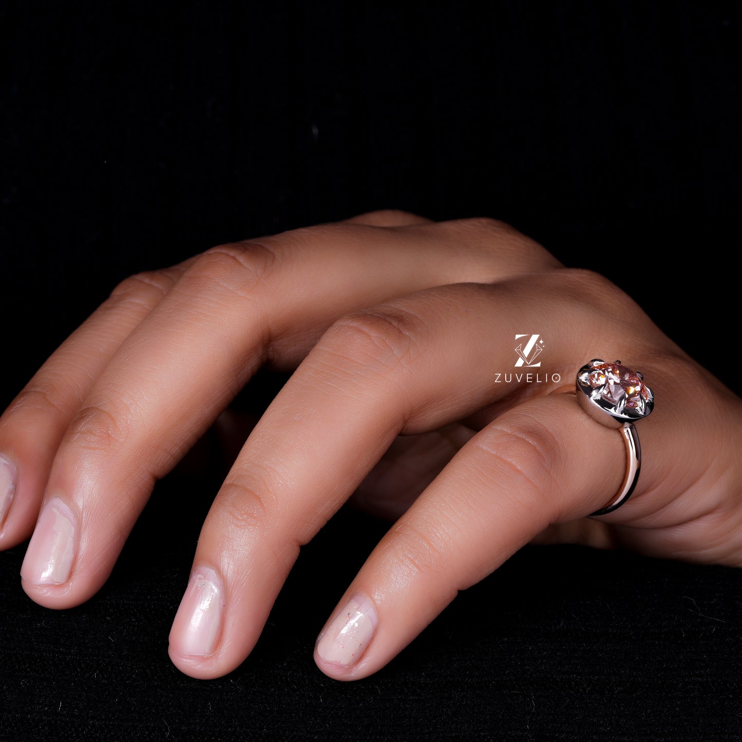 Rose Gold Round Cut Lab Diamond Engagement Ring