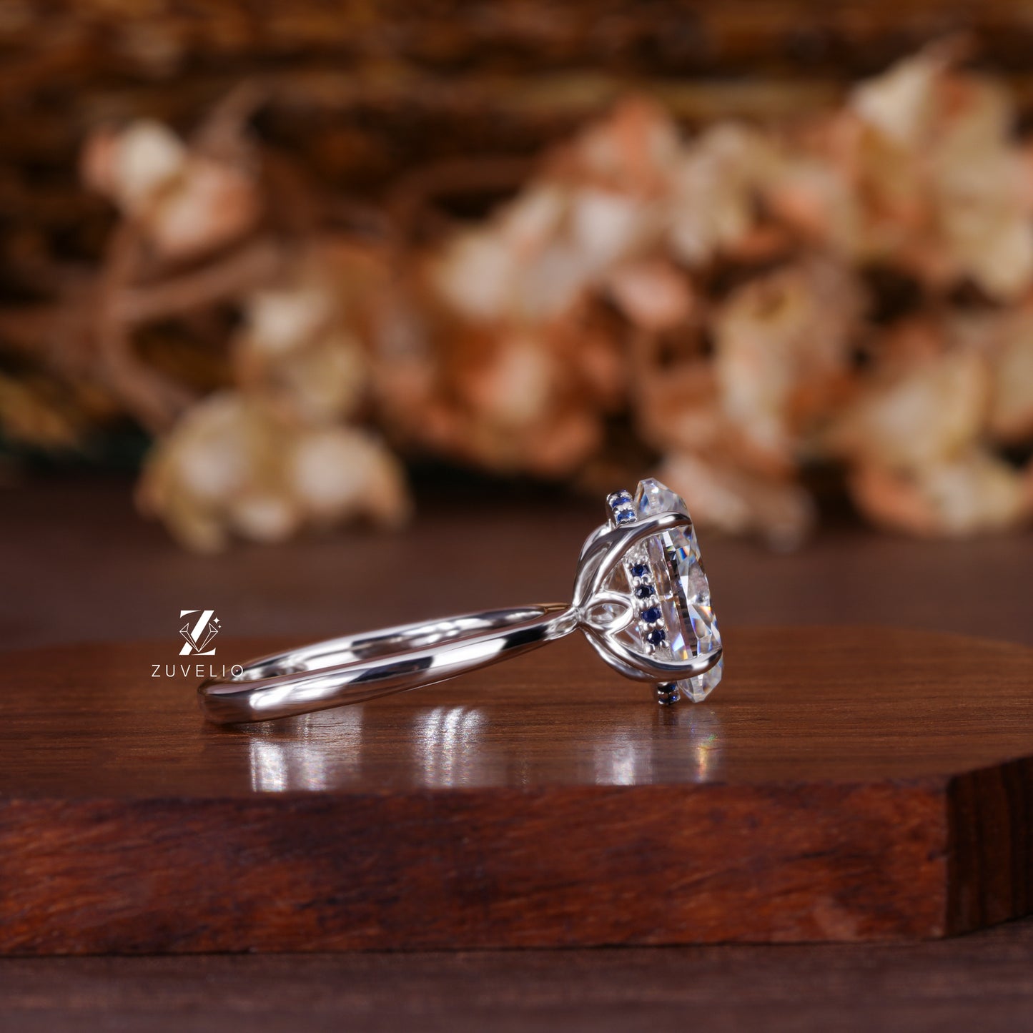 Oval Hidden Halo Solitaire