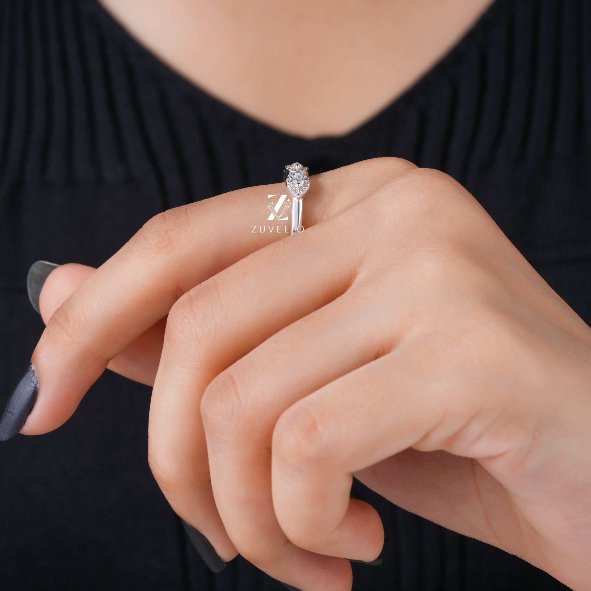 Marquise Round Shape Ring - Zuvelio.com