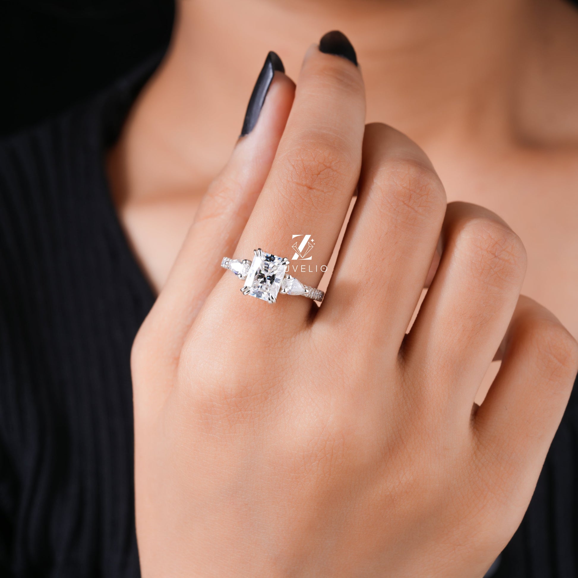 Radiant Moissanite Ring - Zuvelio.com