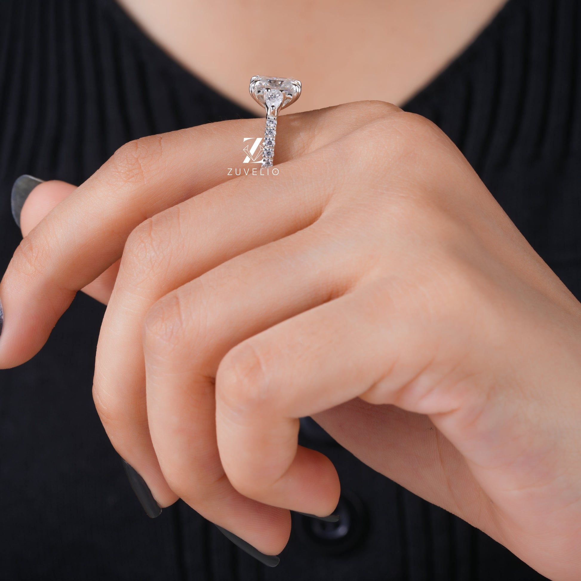 Radiant Moissanite Ring - Zuvelio.com