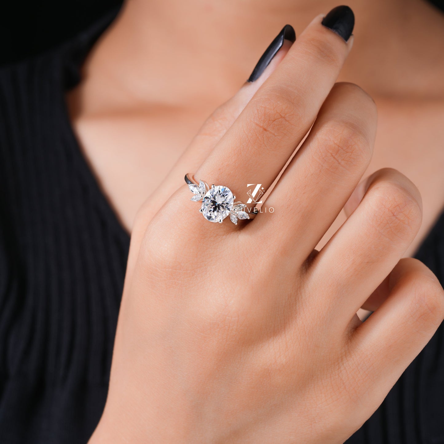Oval Moissanite Ring - Zuvelio.com