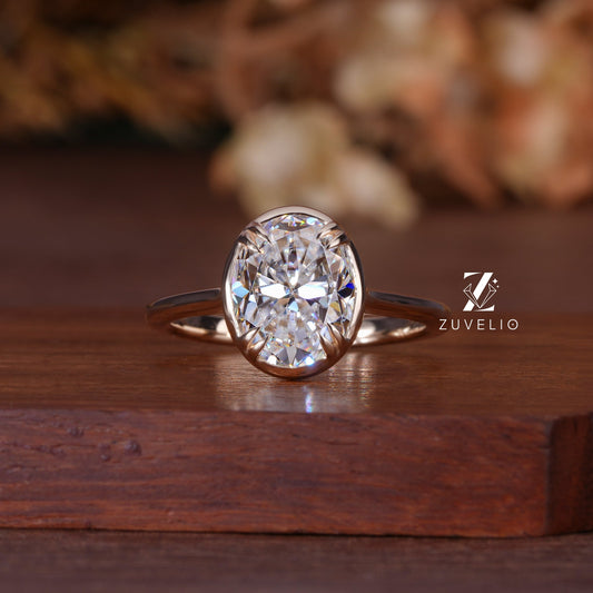 Modern Oval Bezel Ring