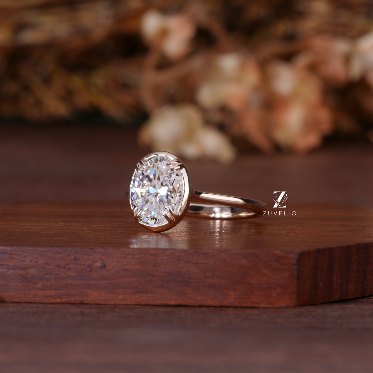 Modern Oval Bezel Ring