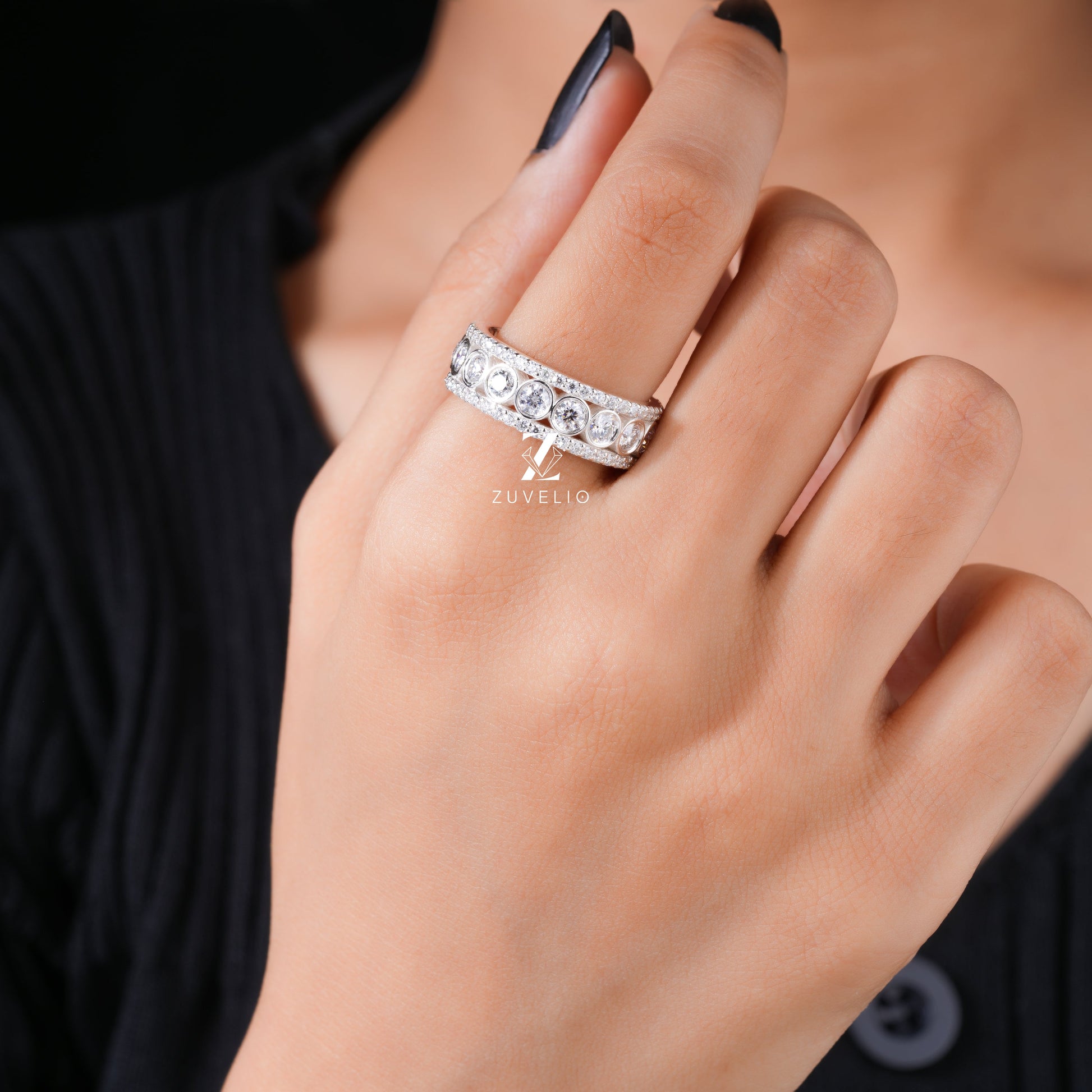 Double Halo Style Ring - Zuvelio.com