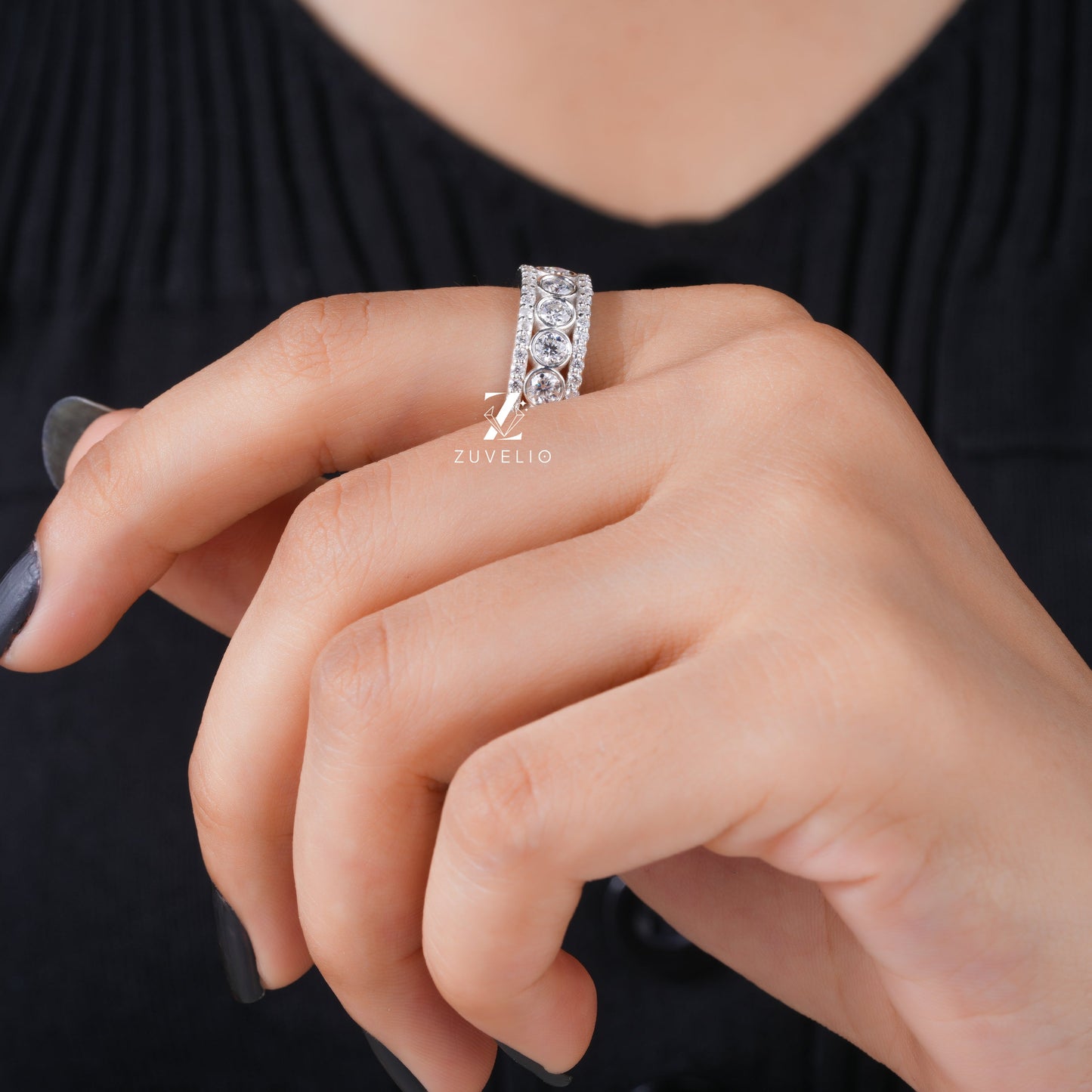 Double Halo Style Ring - Zuvelio.com