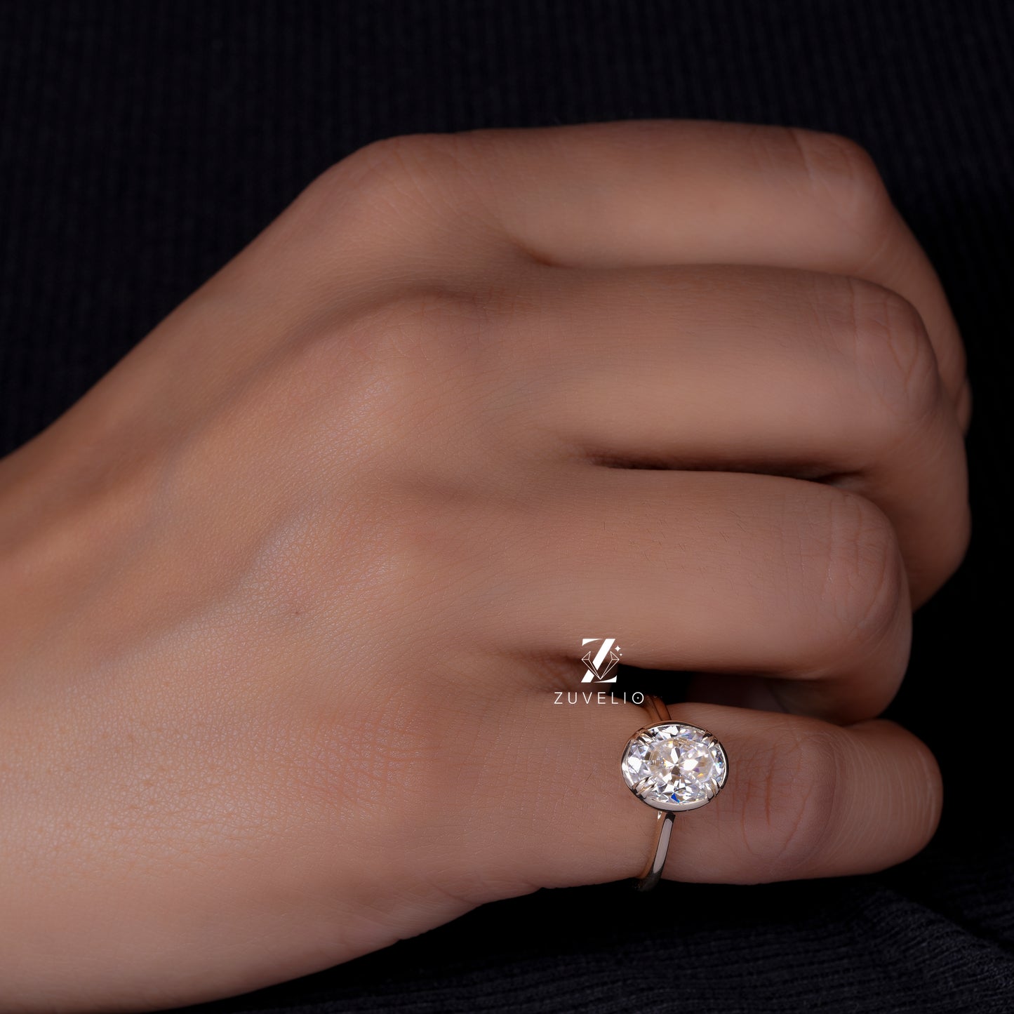 Modern Oval Bezel Ring