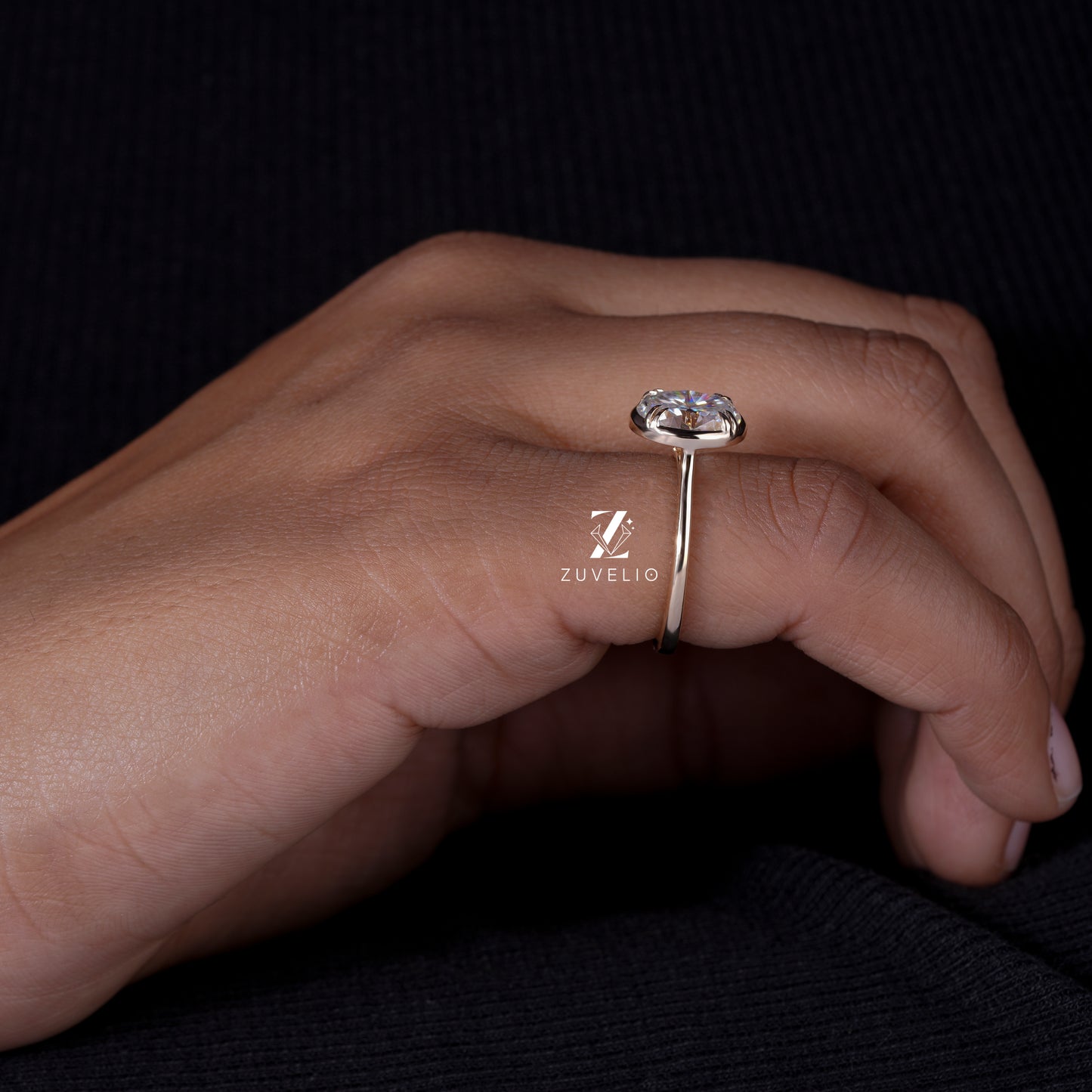 Modern Oval Bezel Ring