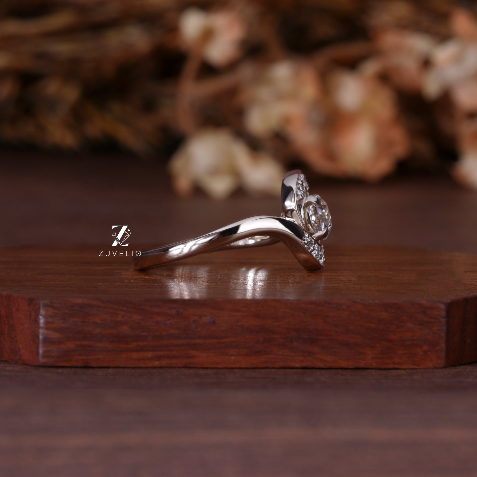 14KT OEC Round Cut Lab Diamond Ring