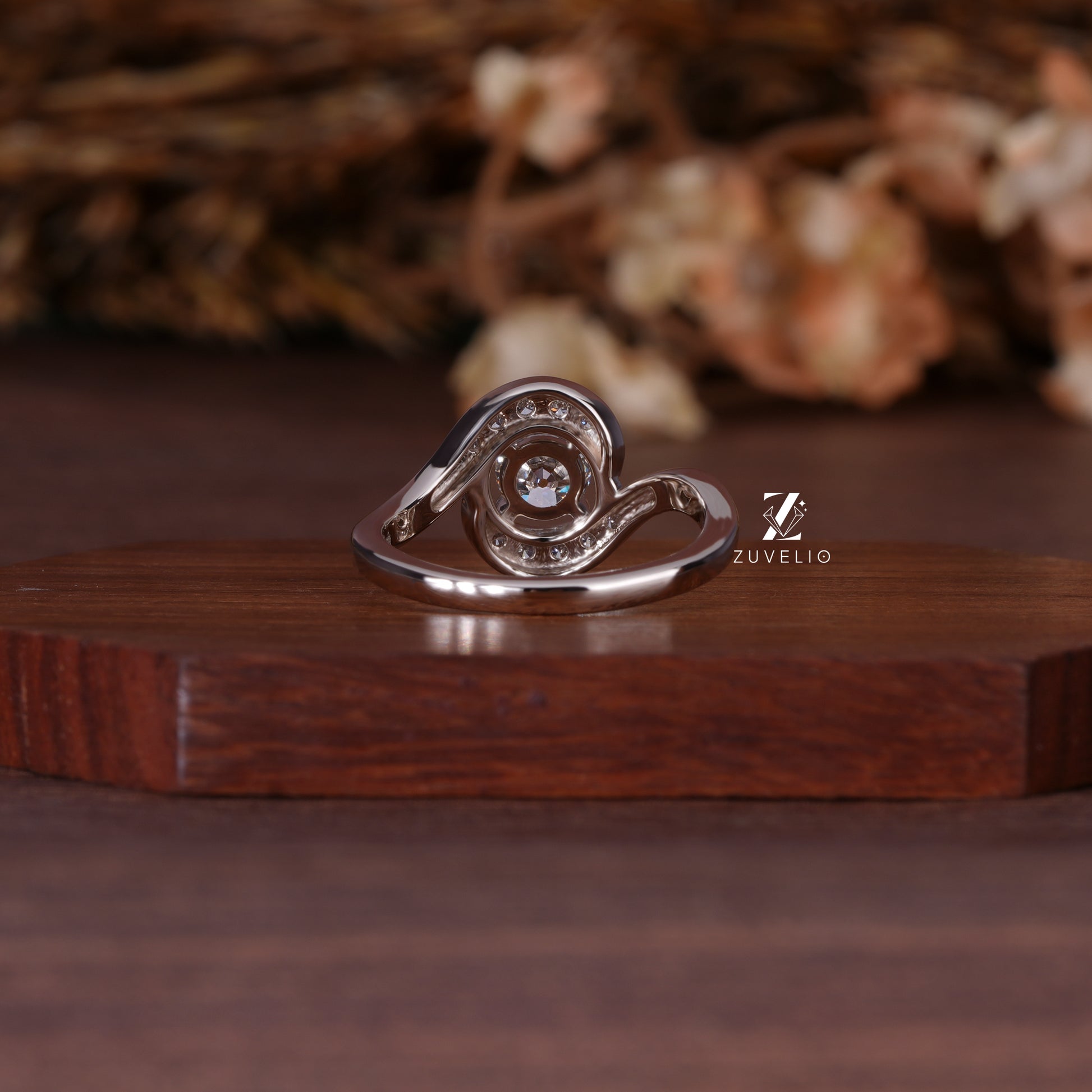 14KT Round Cut Lab Diamond Ring