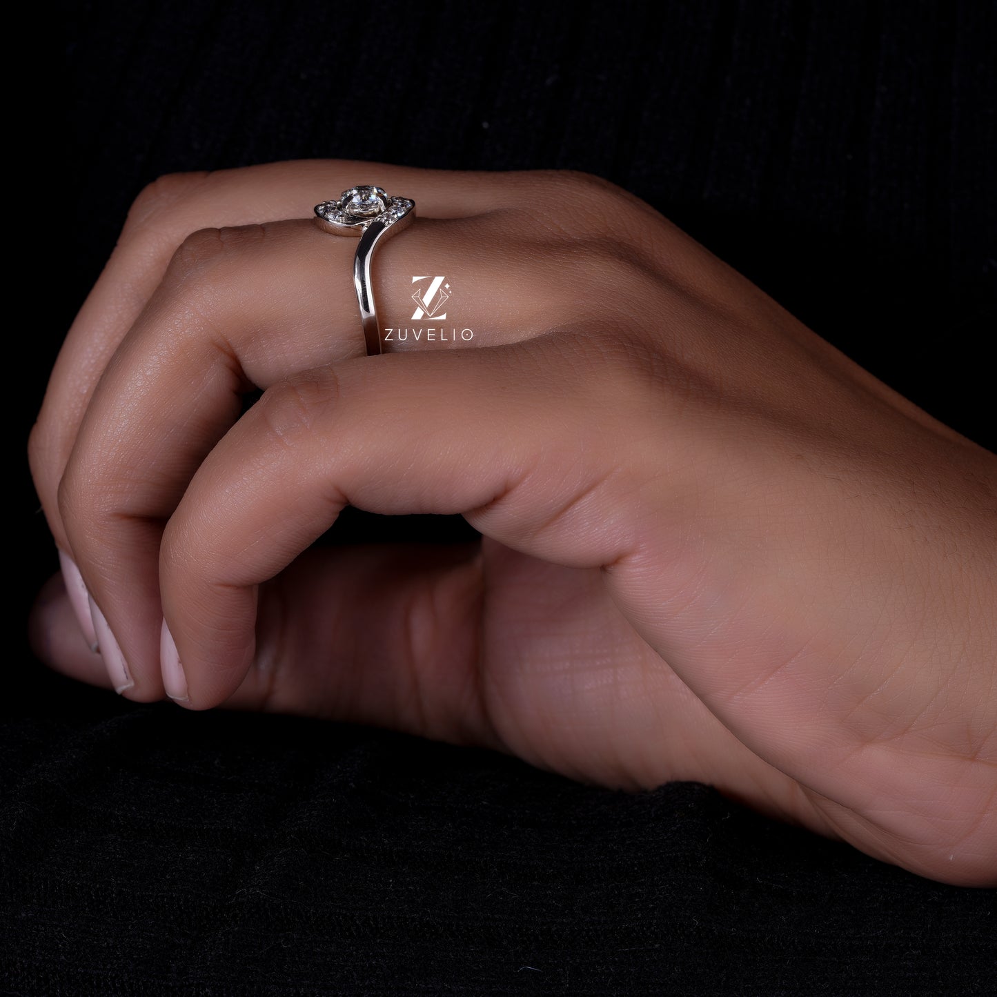 Modern Lab Diamond Engagement Ring