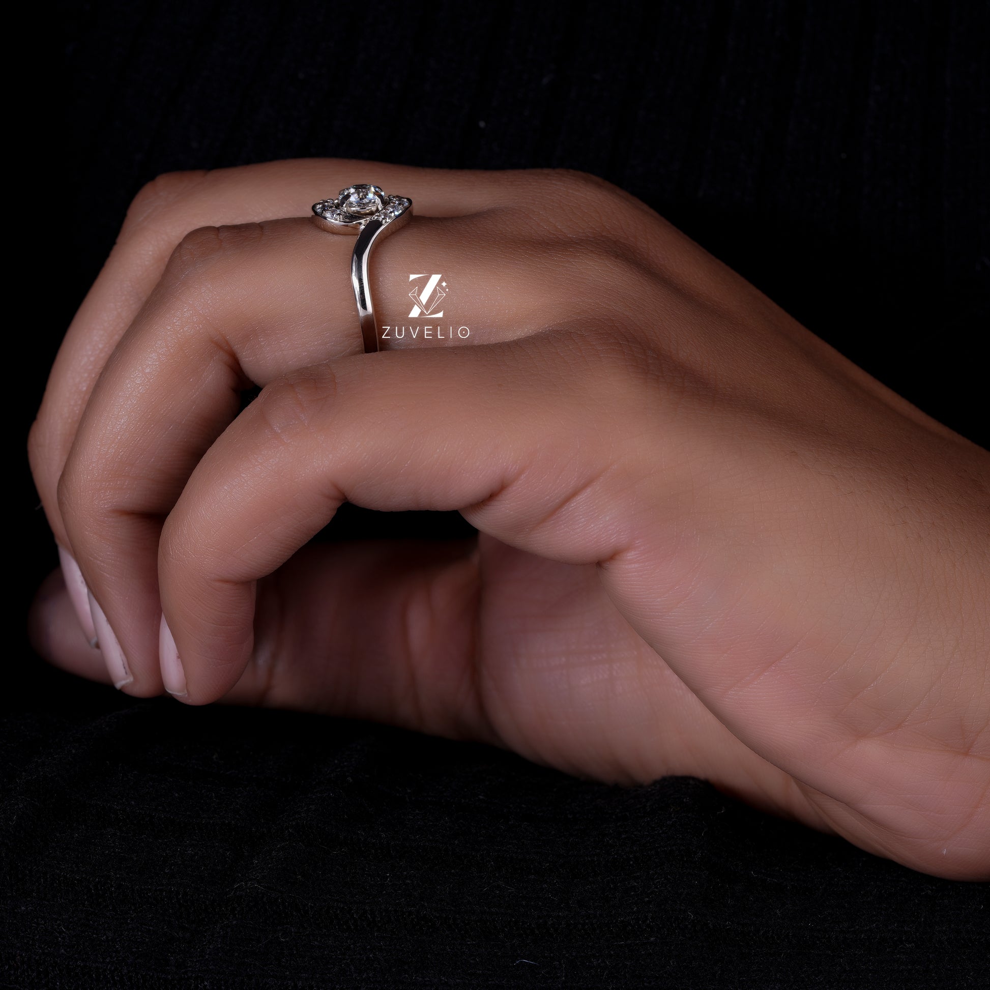 Modern Lab Diamond Engagement Ring