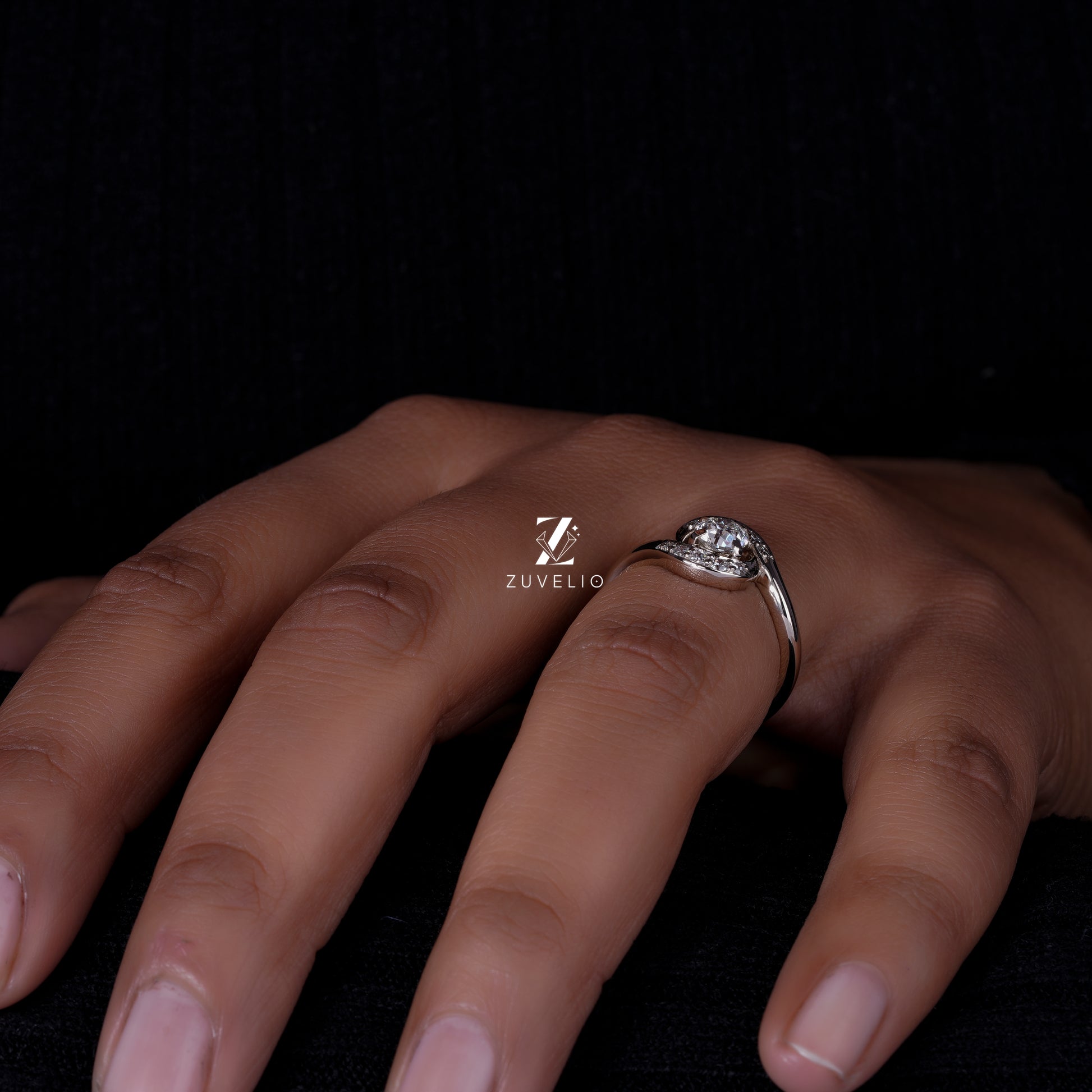 14KT White Gold Lab Diamond Ring
