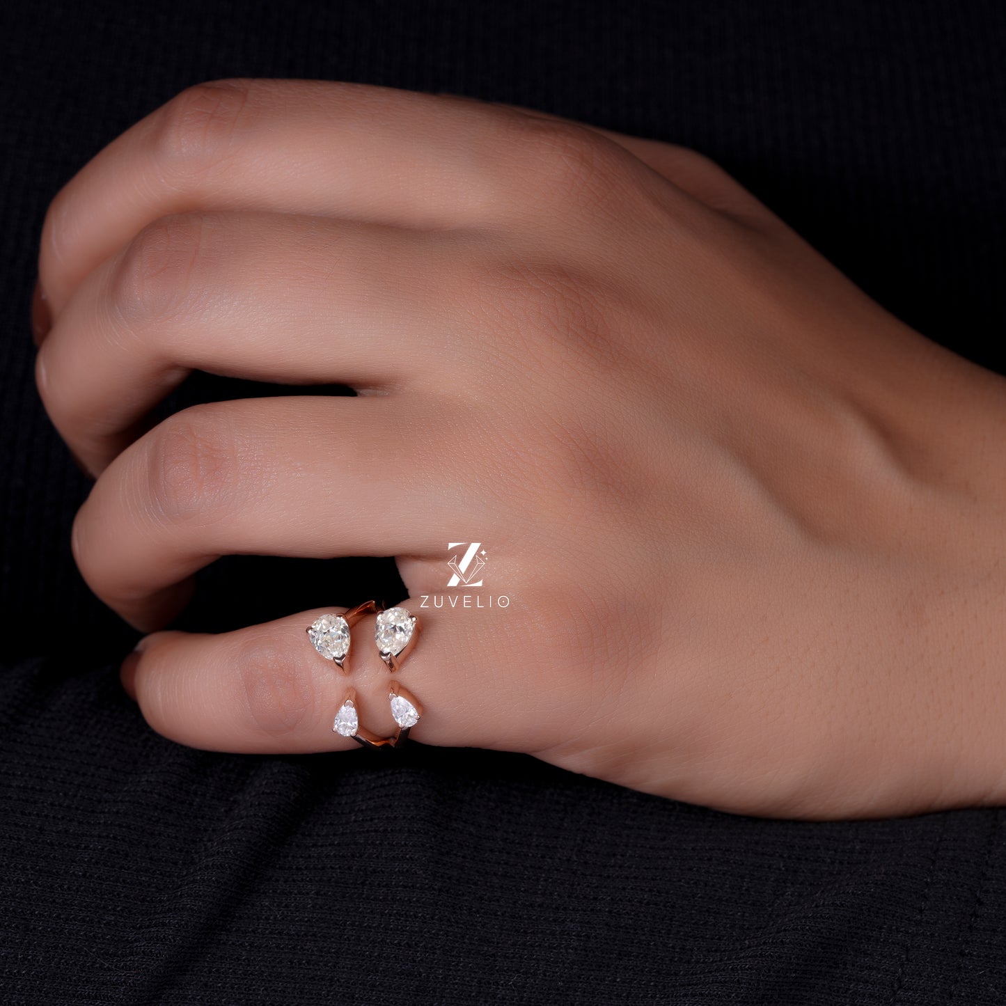 Modern Pear Cut Ring