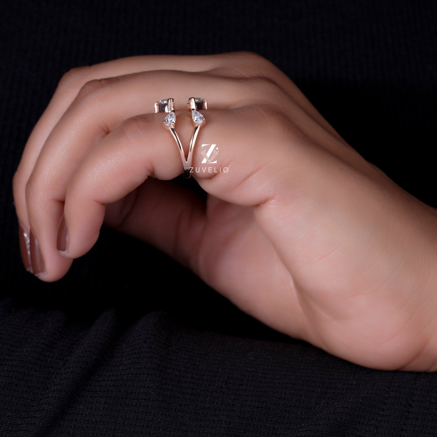 Modern Pear Cut Ring
