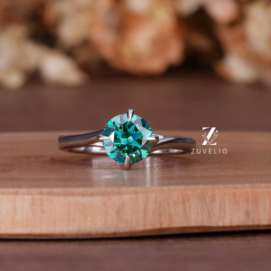 Dark Green Round Cut