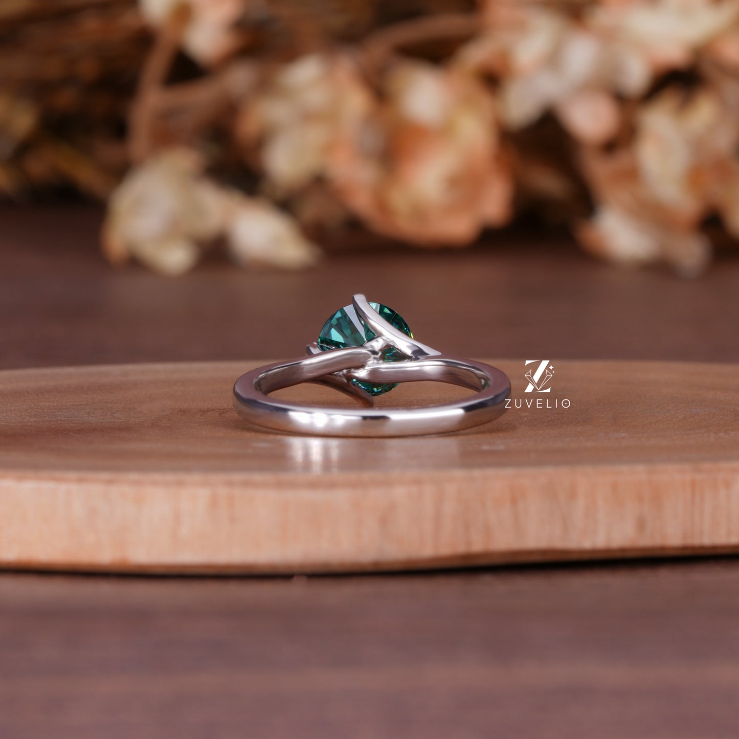 Dark Green Round Cut