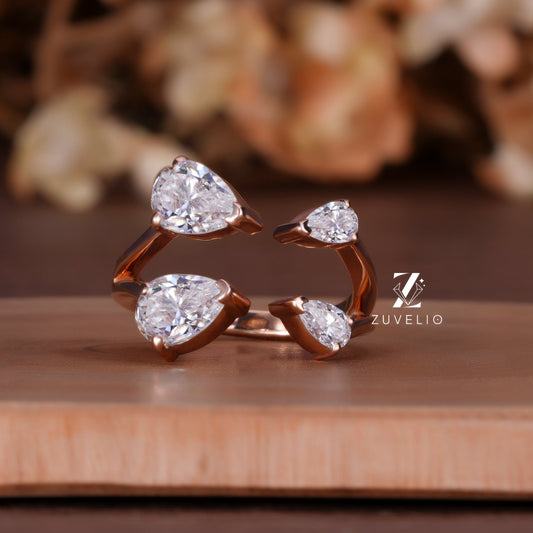 Modern Pear Cut Ring