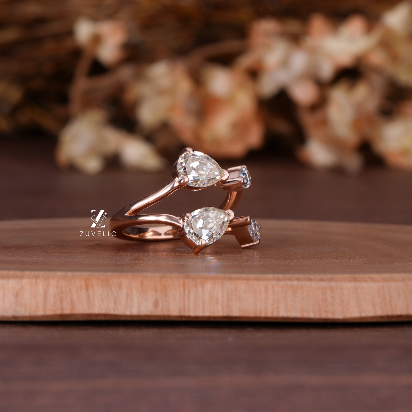 Modern Pear Cut Ring