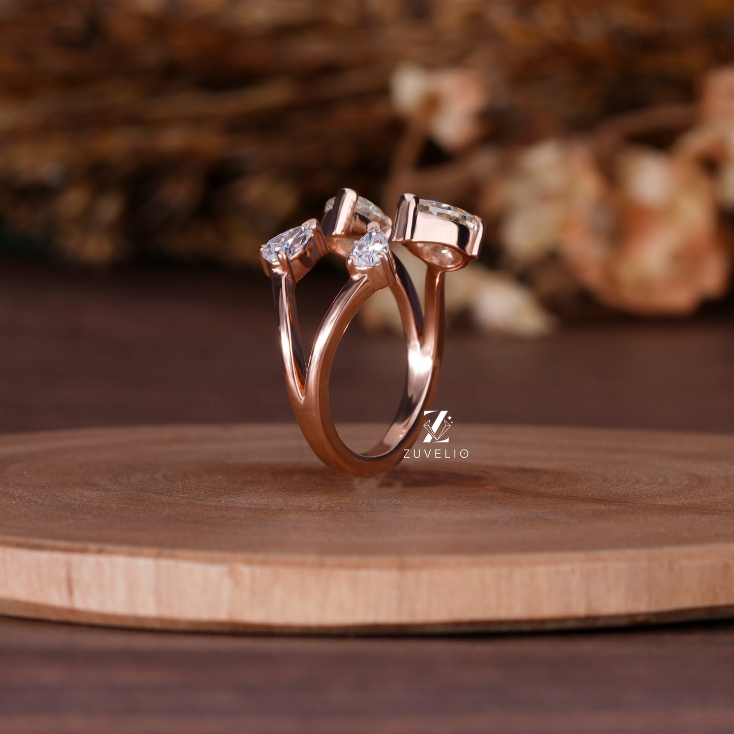 Modern Pear Cut Ring