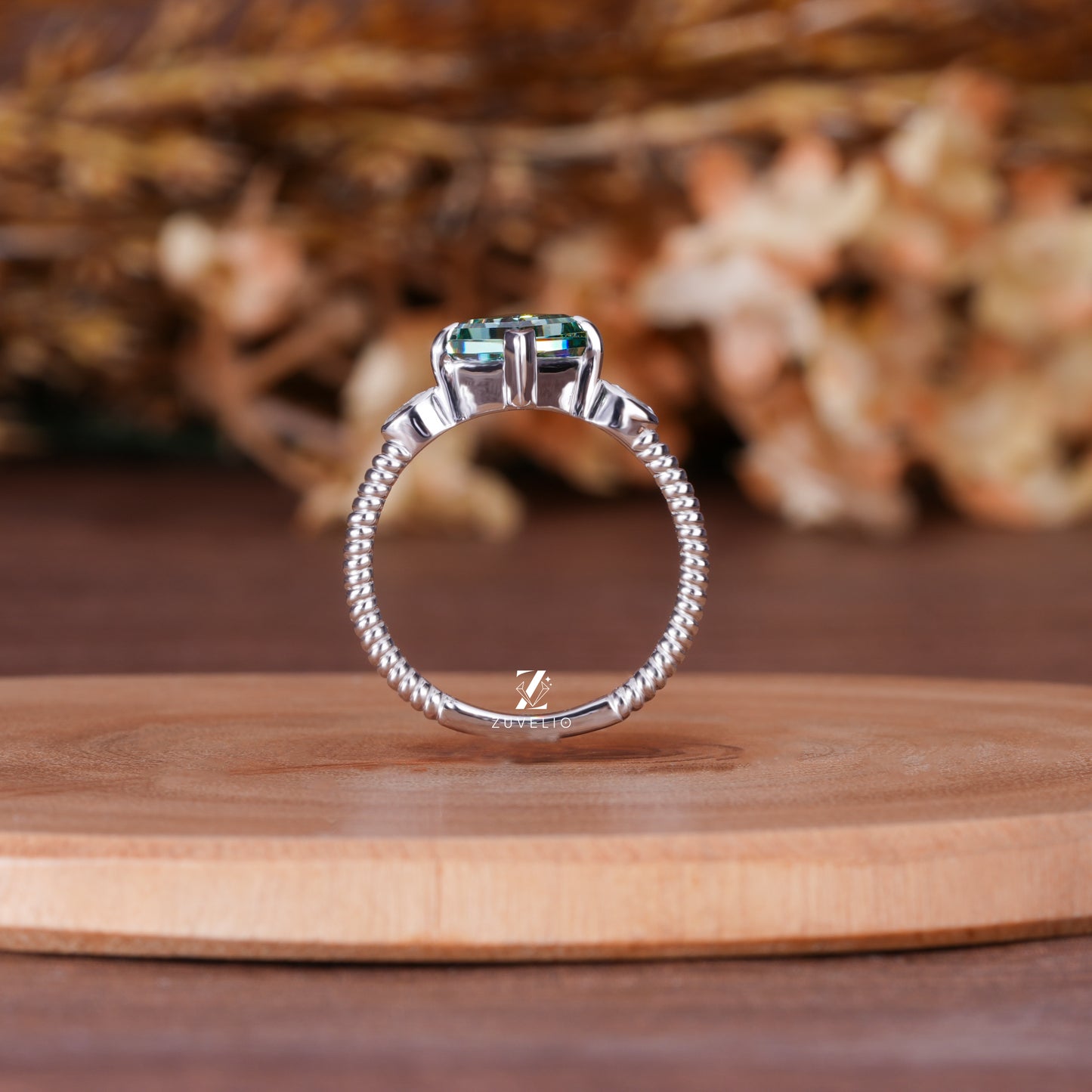 Kite Blue Green Moissanite