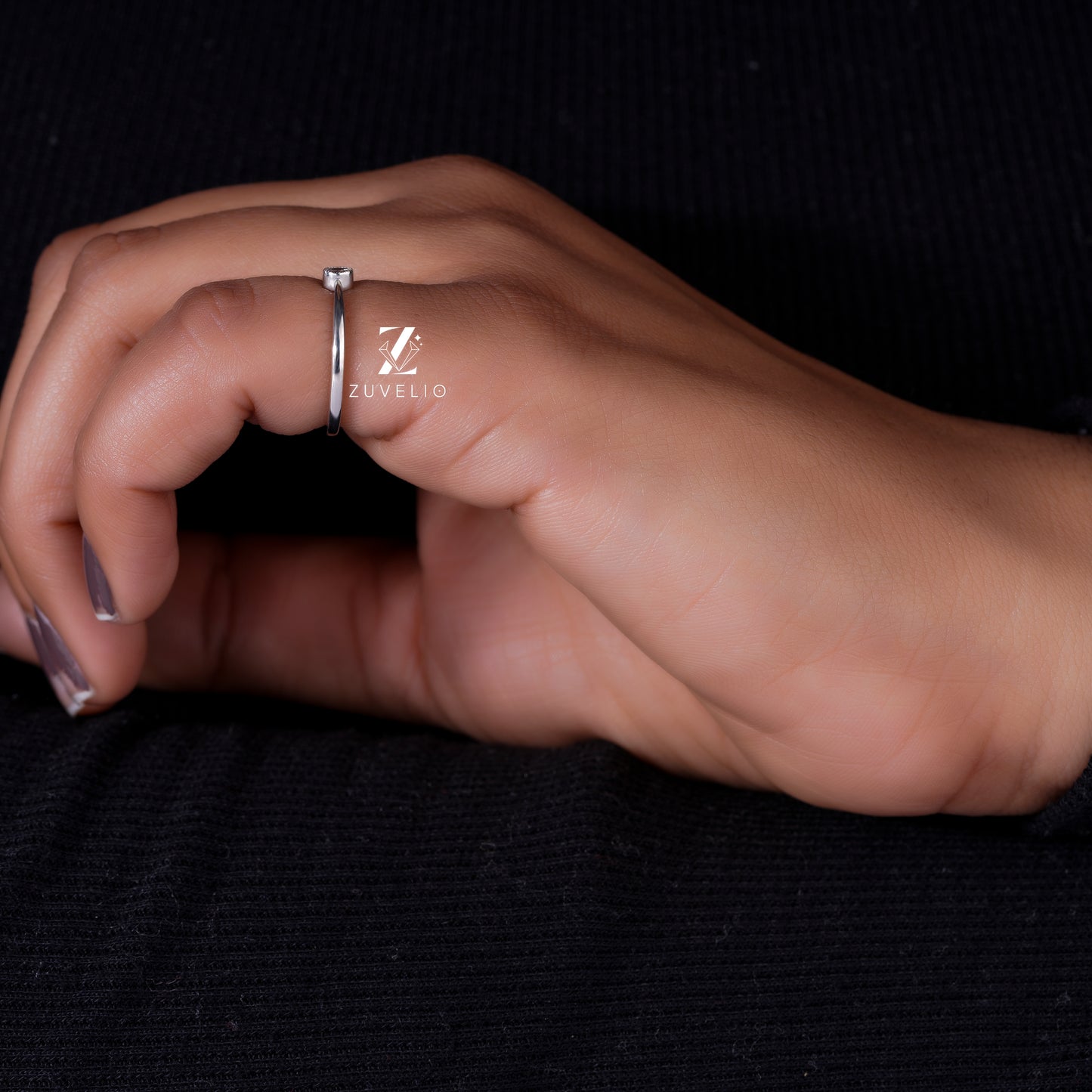 Dainty Oval Moissanite Ring