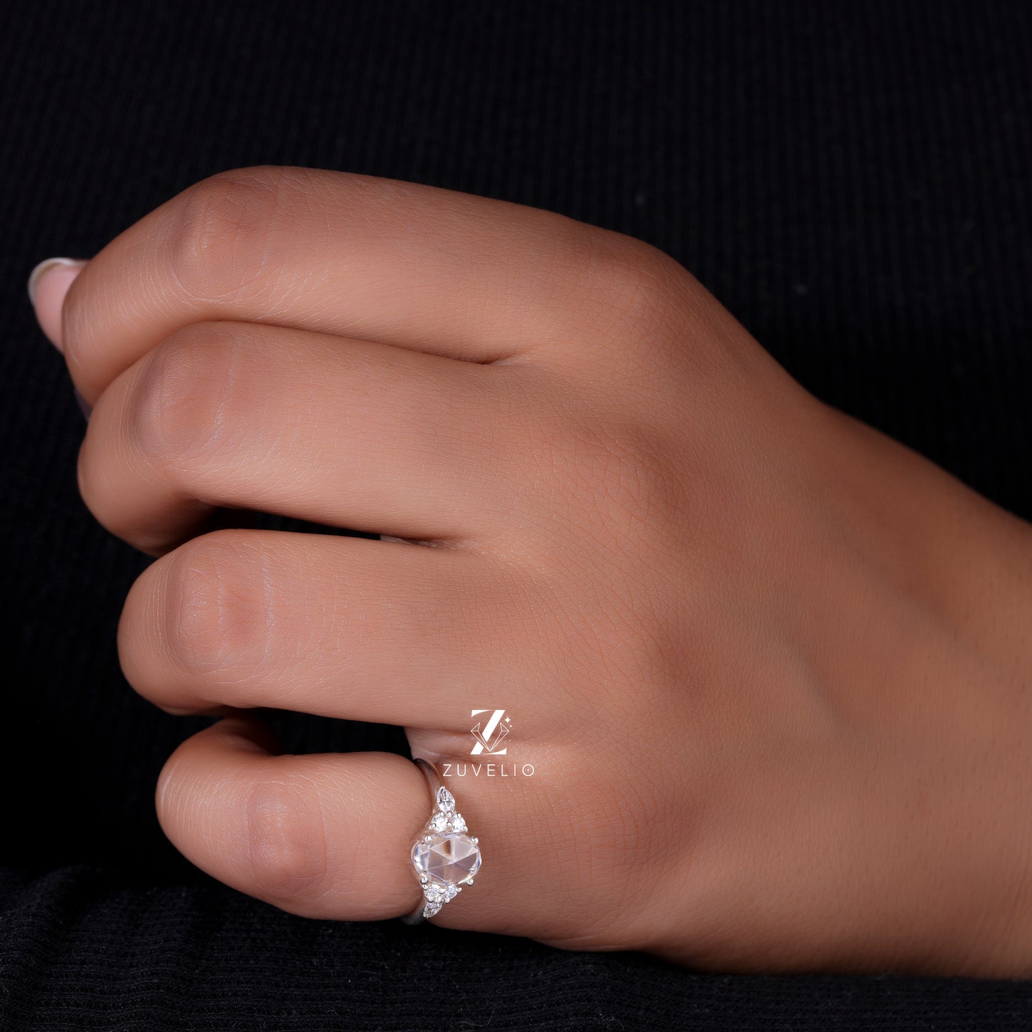 Oval Moissanite Designer Ring