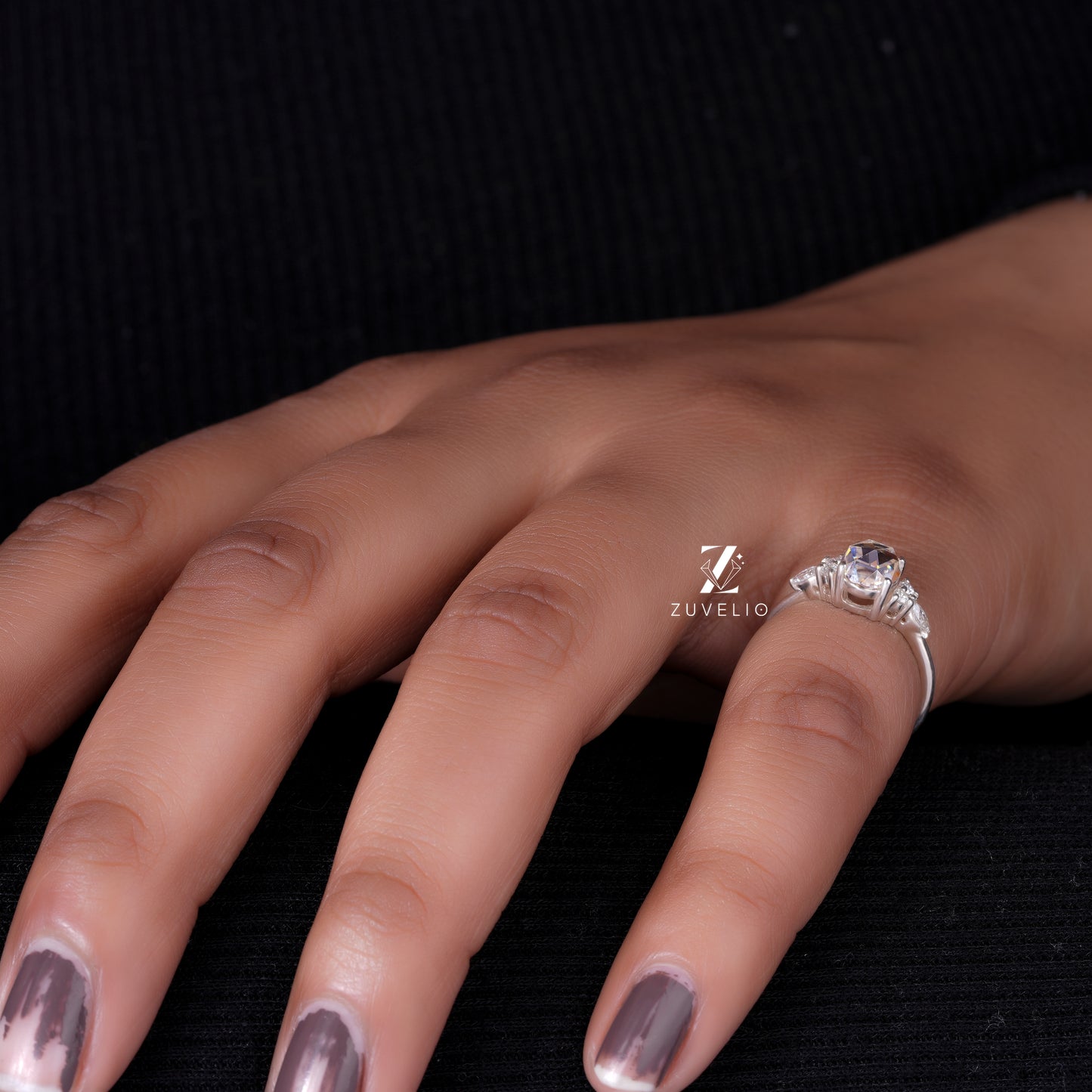 Oval Moissanite Designer Ring