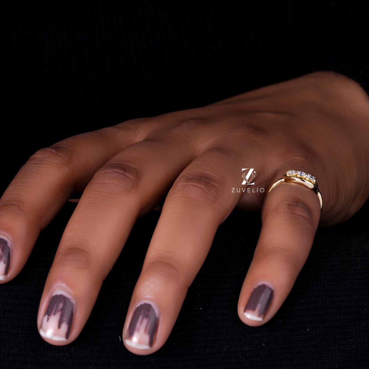 Round Moissanite Dome Ring