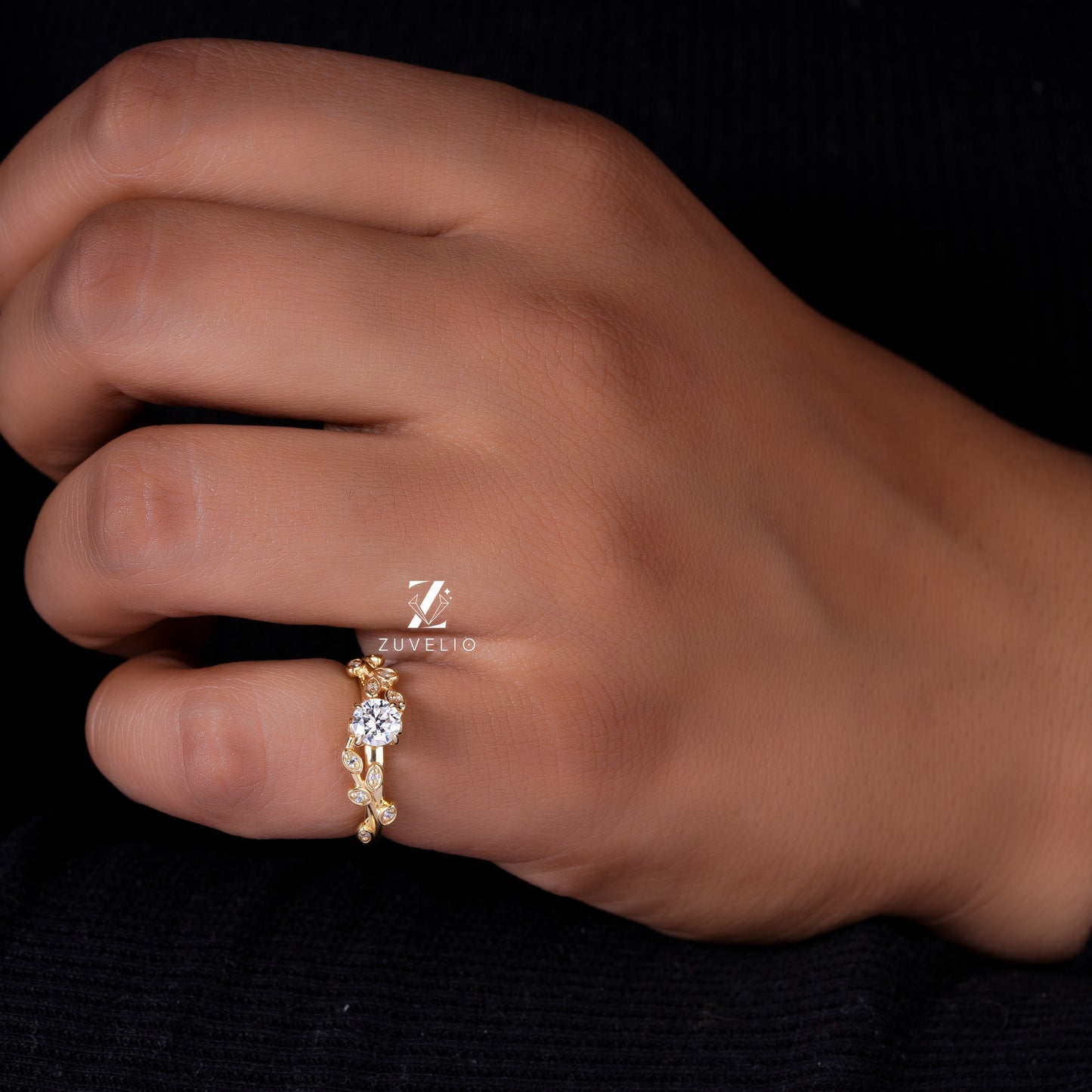 Nature Inspired Moissanite Ring