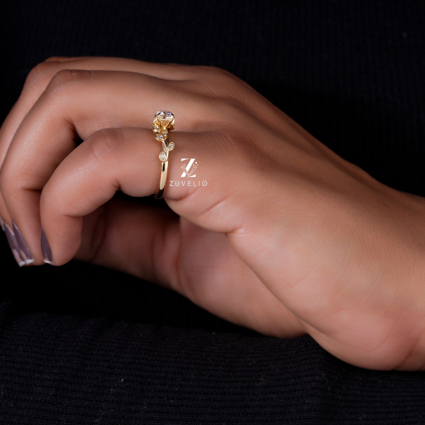 Nature Inspired Moissanite Ring