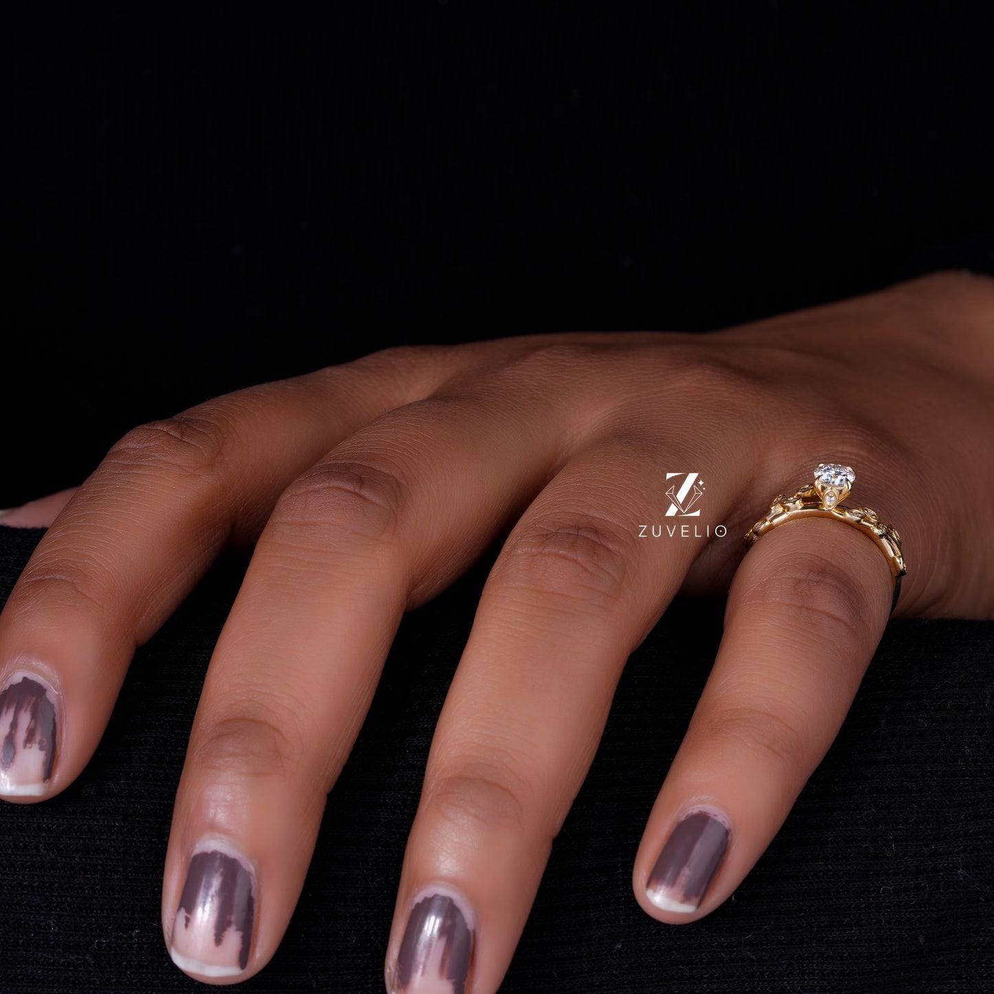Nature Inspired Moissanite Ring