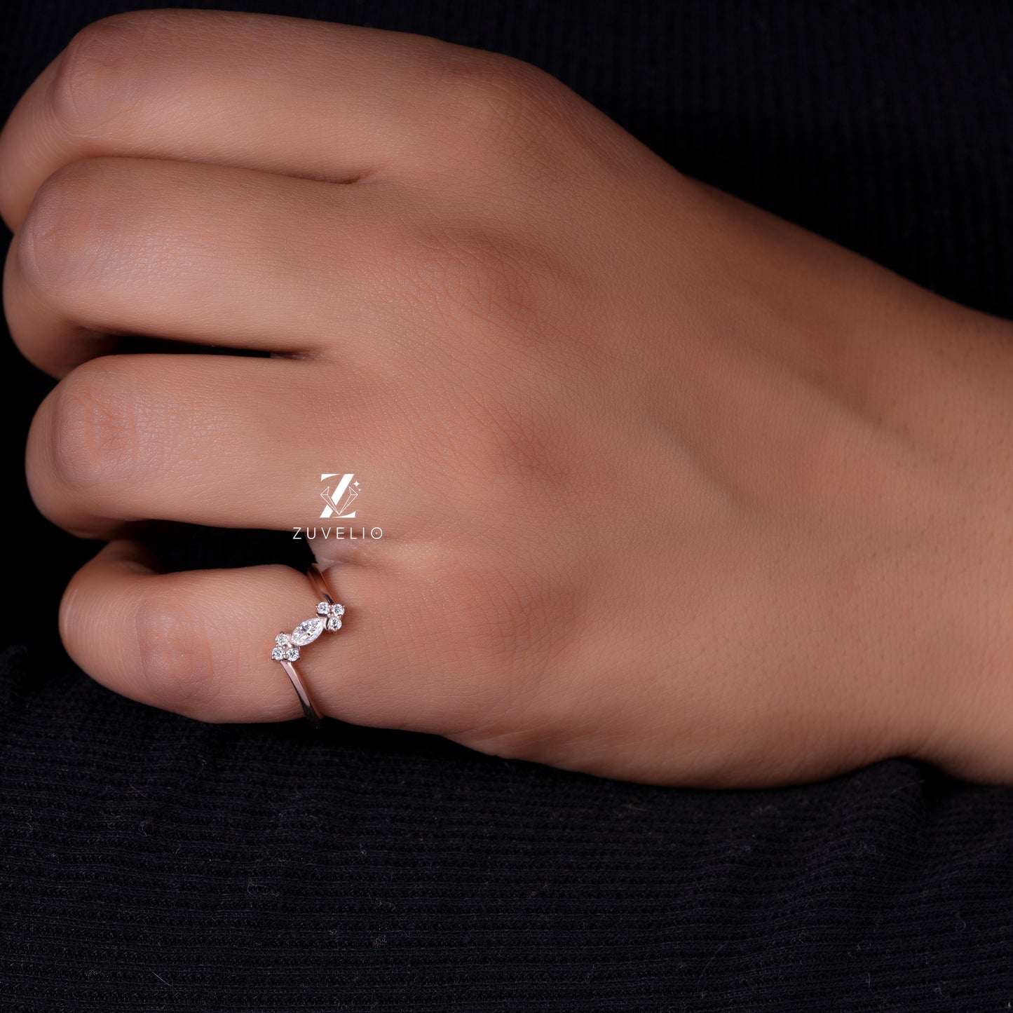 Minimalist Bypass Gold Ring