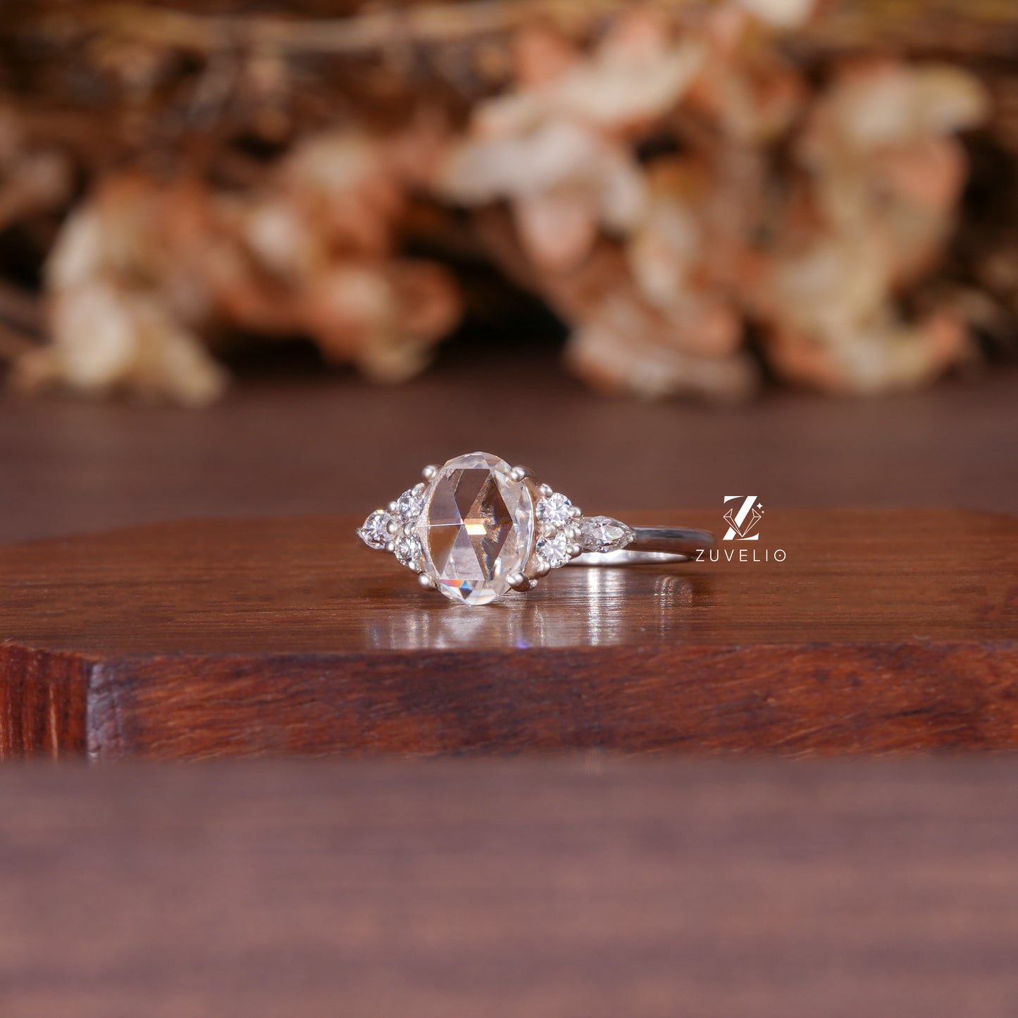 Oval Moissanite Designer Ring