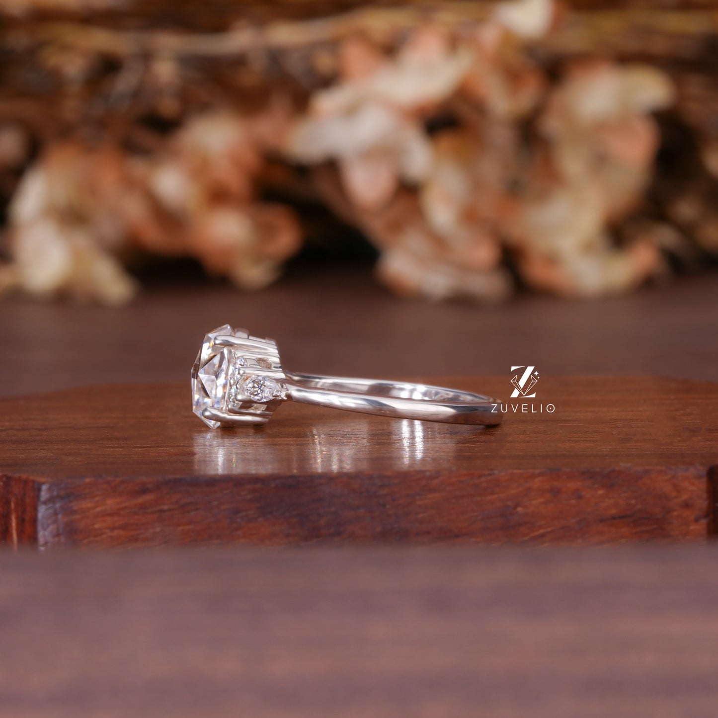 Oval Moissanite Designer Ring