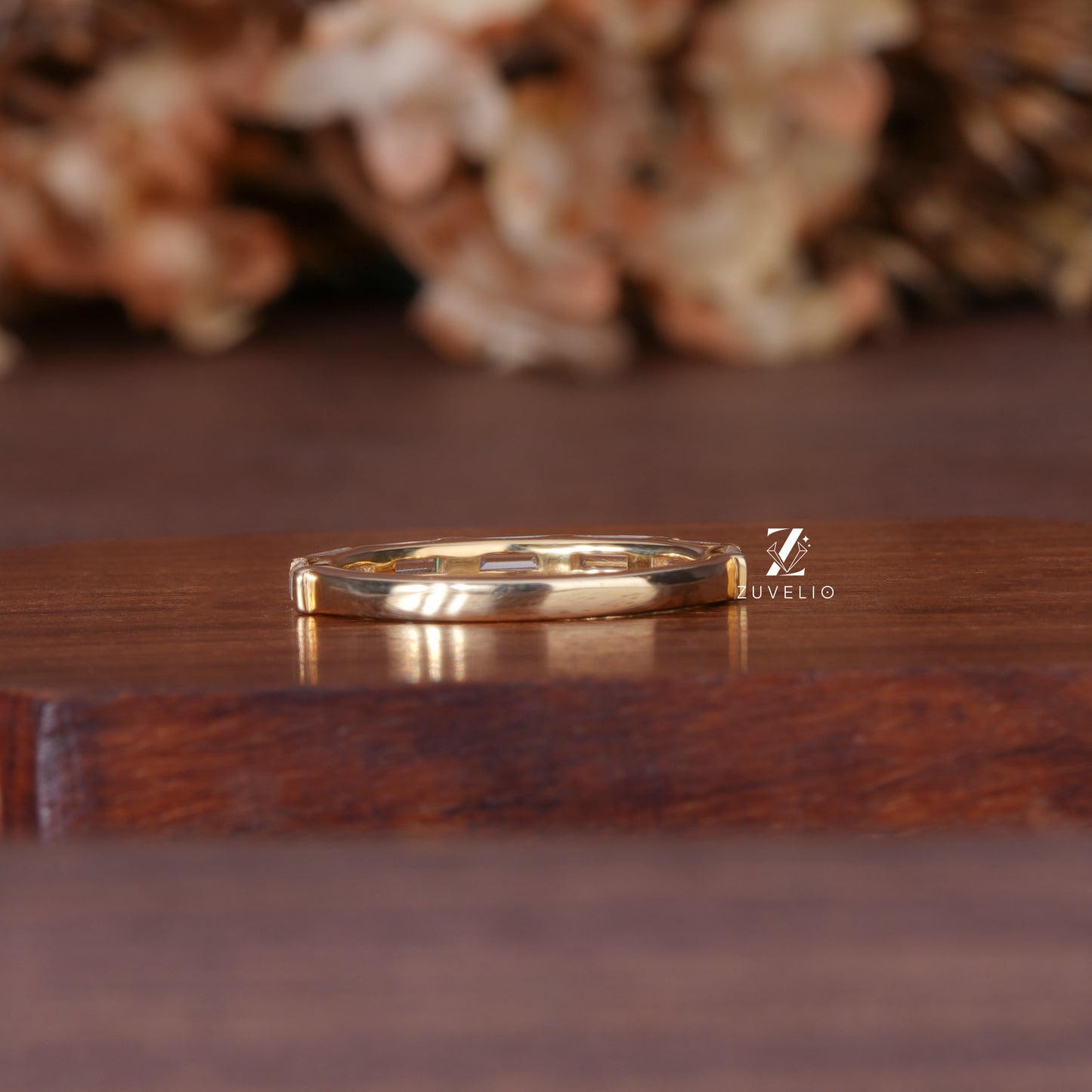 Dainty Baguette Moissanite Band