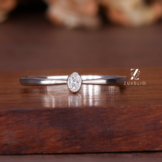 Dainty Oval Moissanite Ring