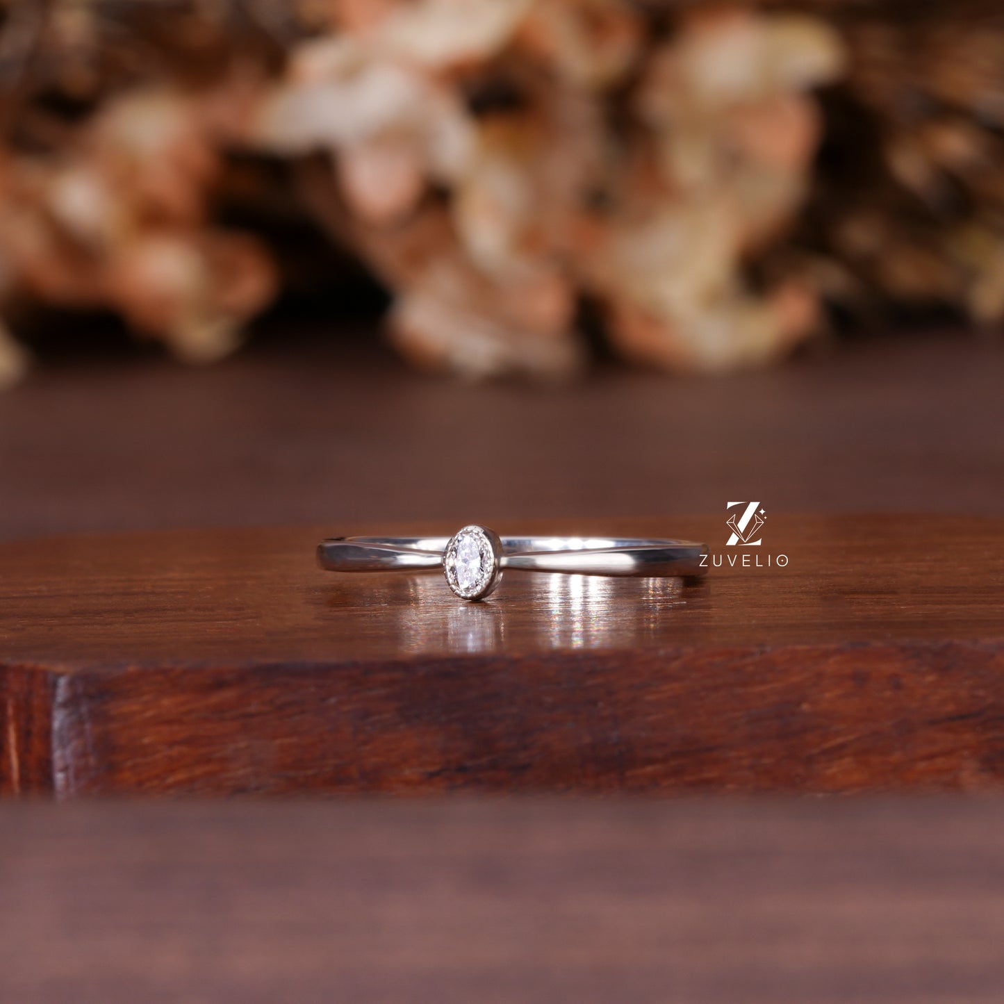 Dainty Oval Moissanite Ring