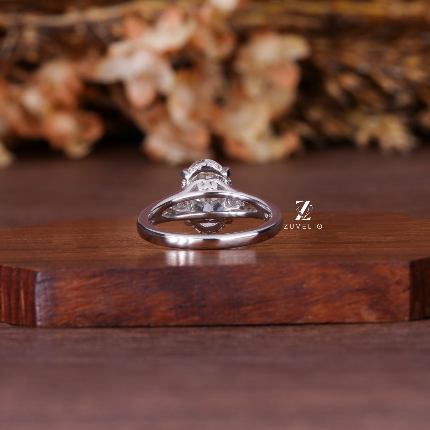 Oval Filigree Engagement Ring
