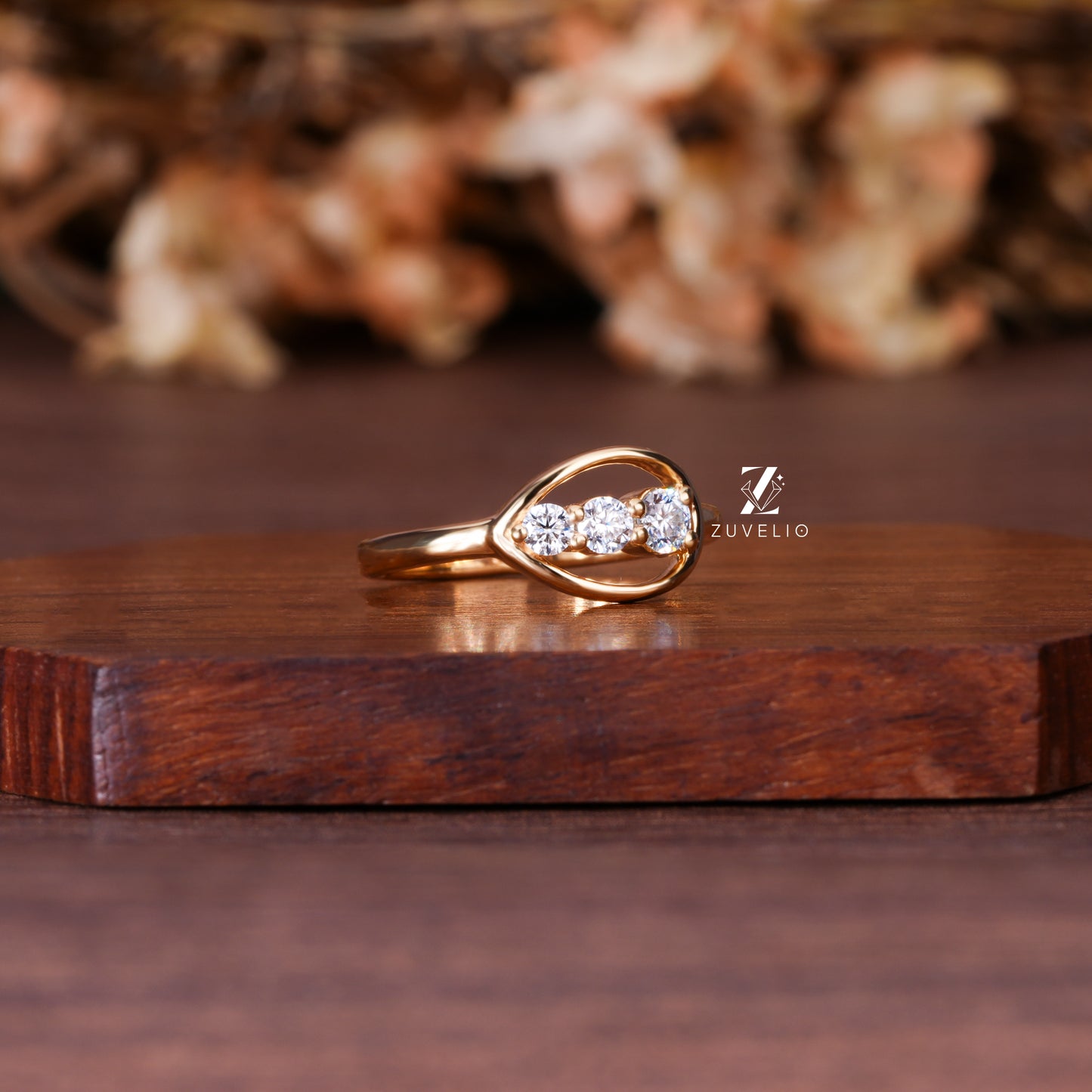 Round Moissanite Dome Ring