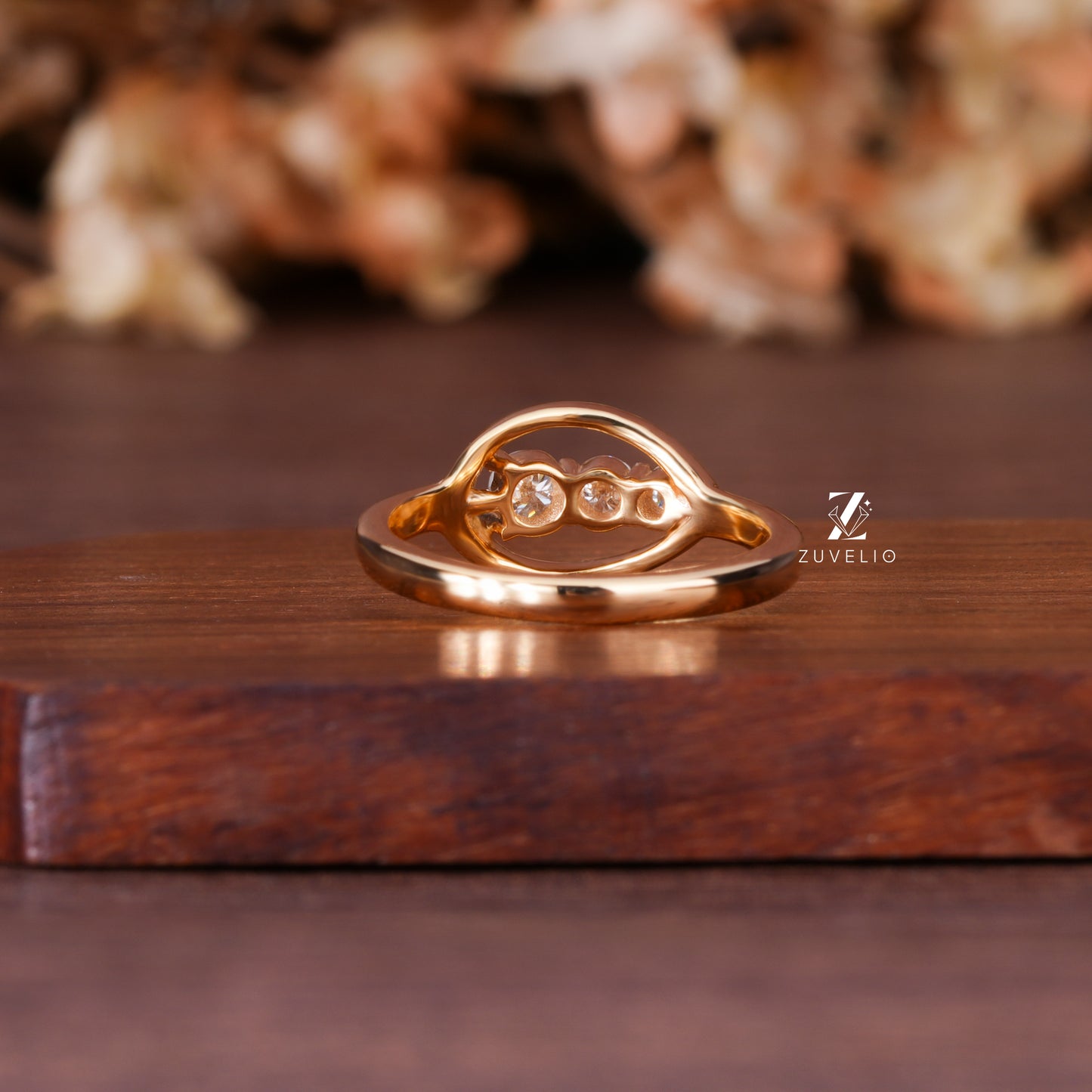 Round Moissanite Dome Ring