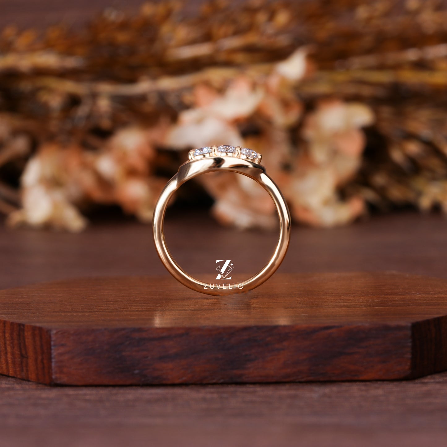 Round Moissanite Dome Ring
