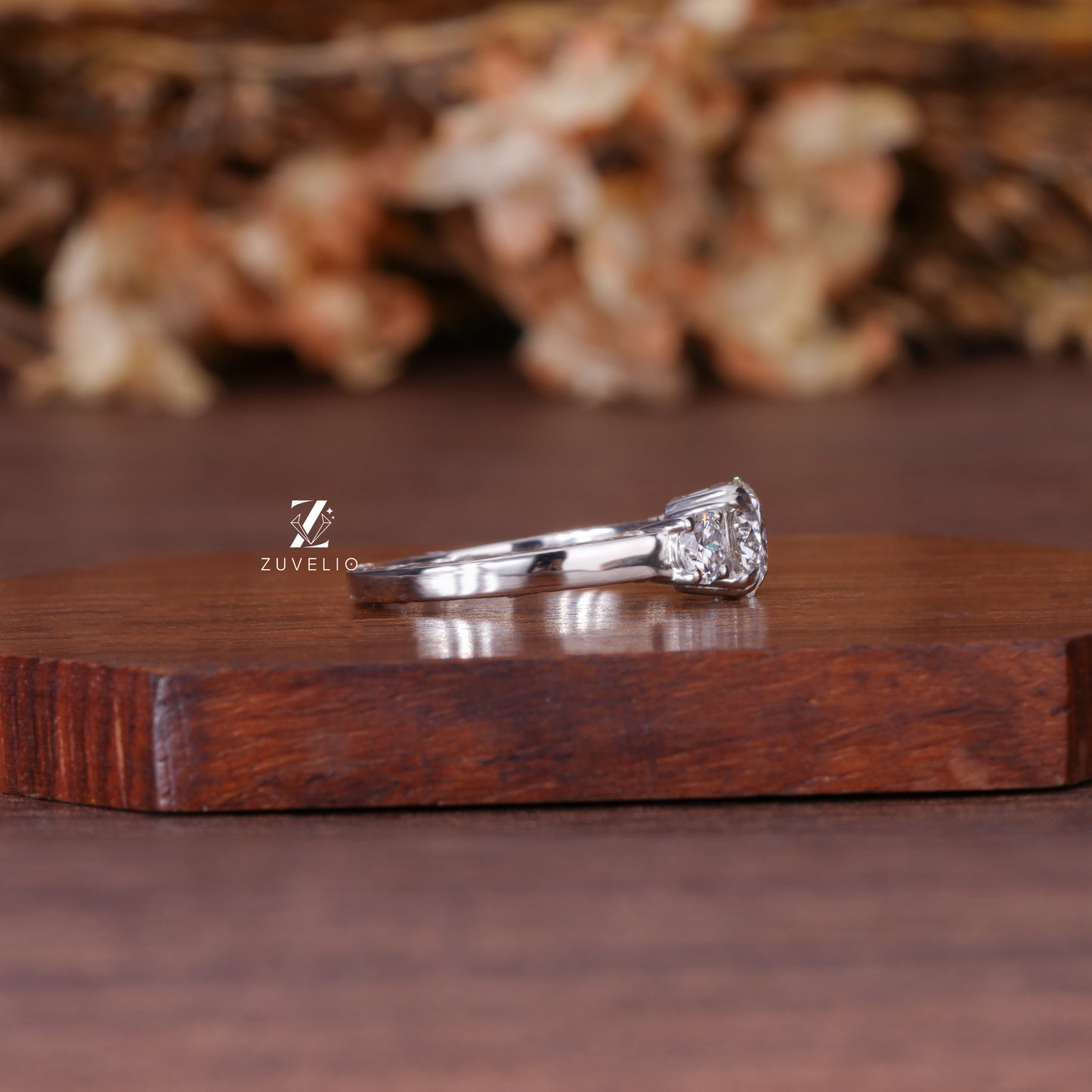 Modern Trilogy Engagement Ring