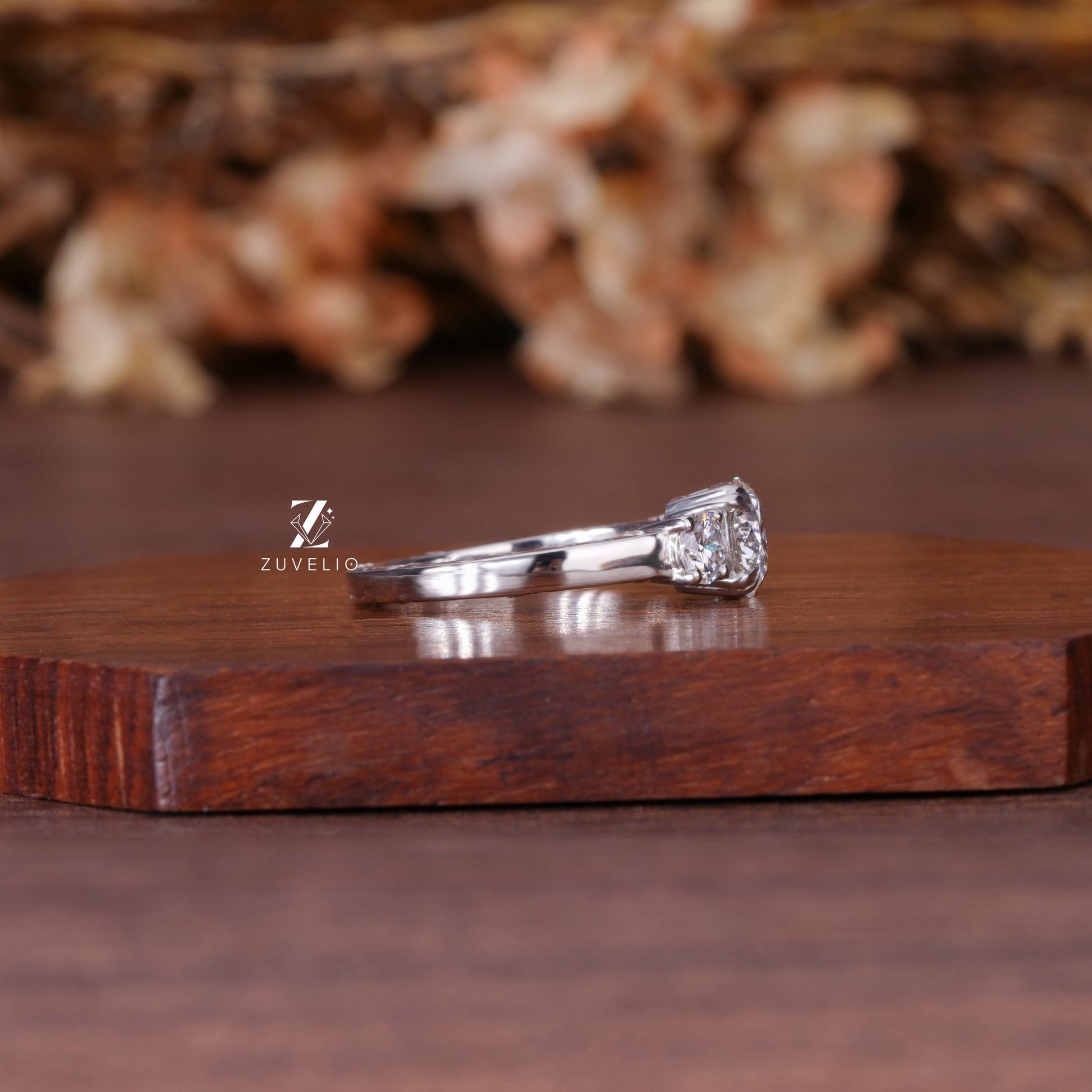 Modern Trilogy Engagement Ring