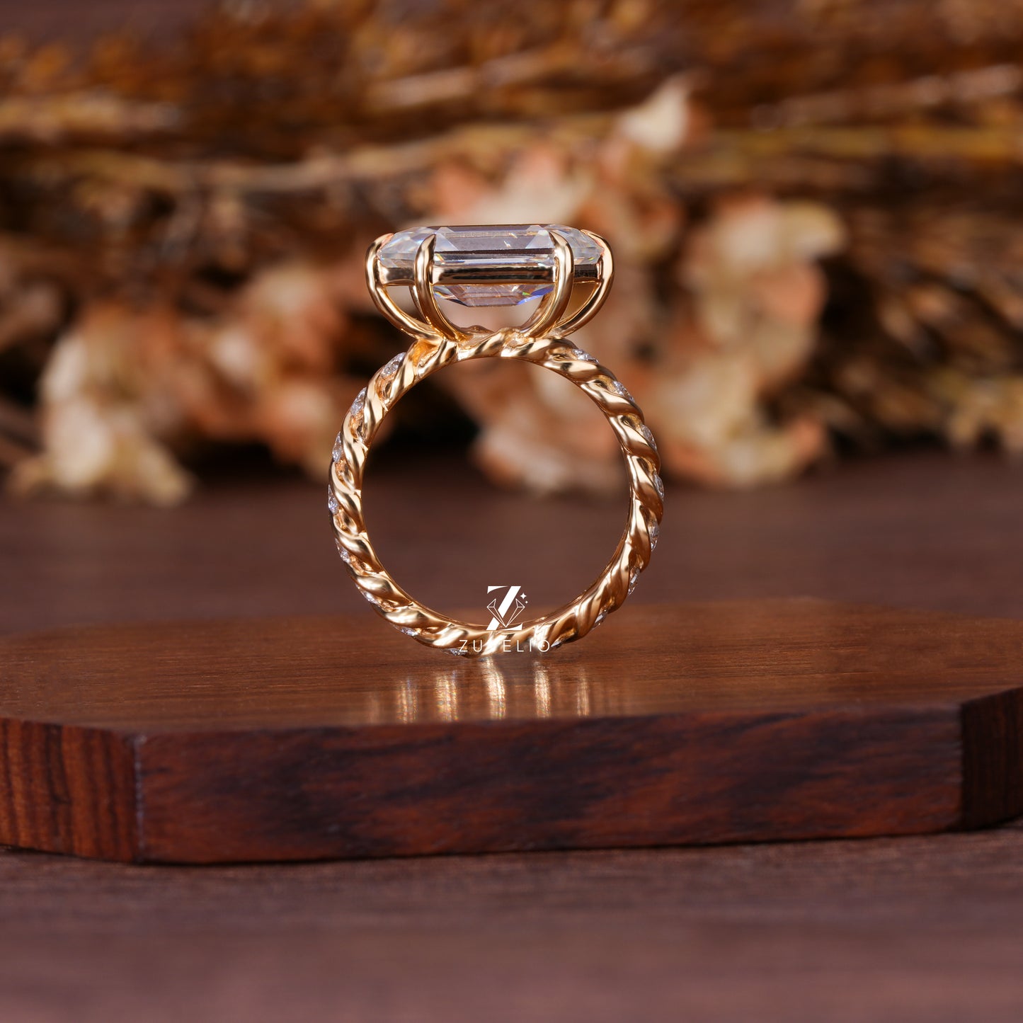 Hexagon Moissanite Designer Ring